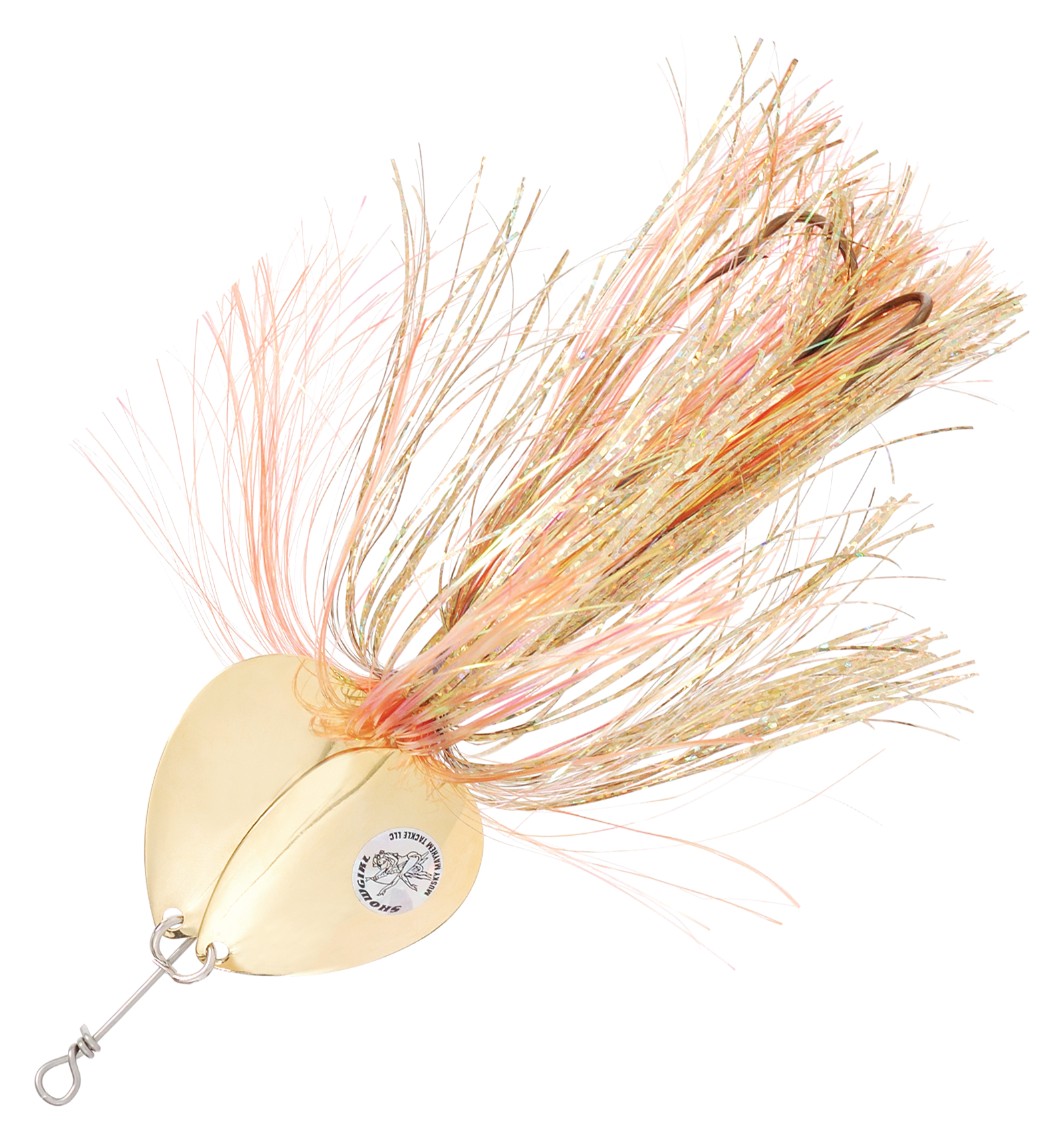 Musky Mayhem Tackle Double Showgirl Spinner - 7-1/2 - Gold Orange/Gold