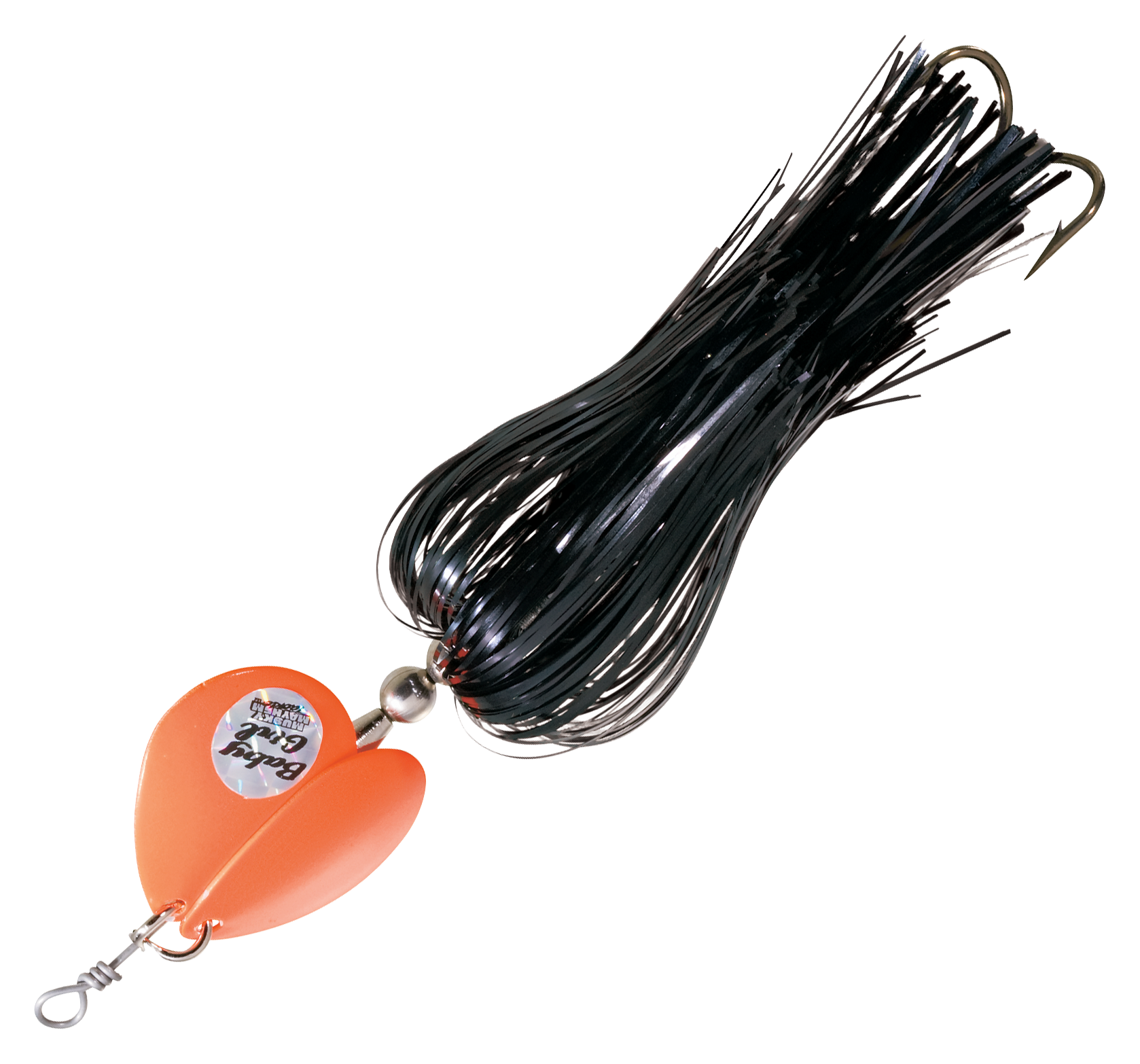 Musky Mayhem Baby Girl Spinner - 7 - Black/Orange