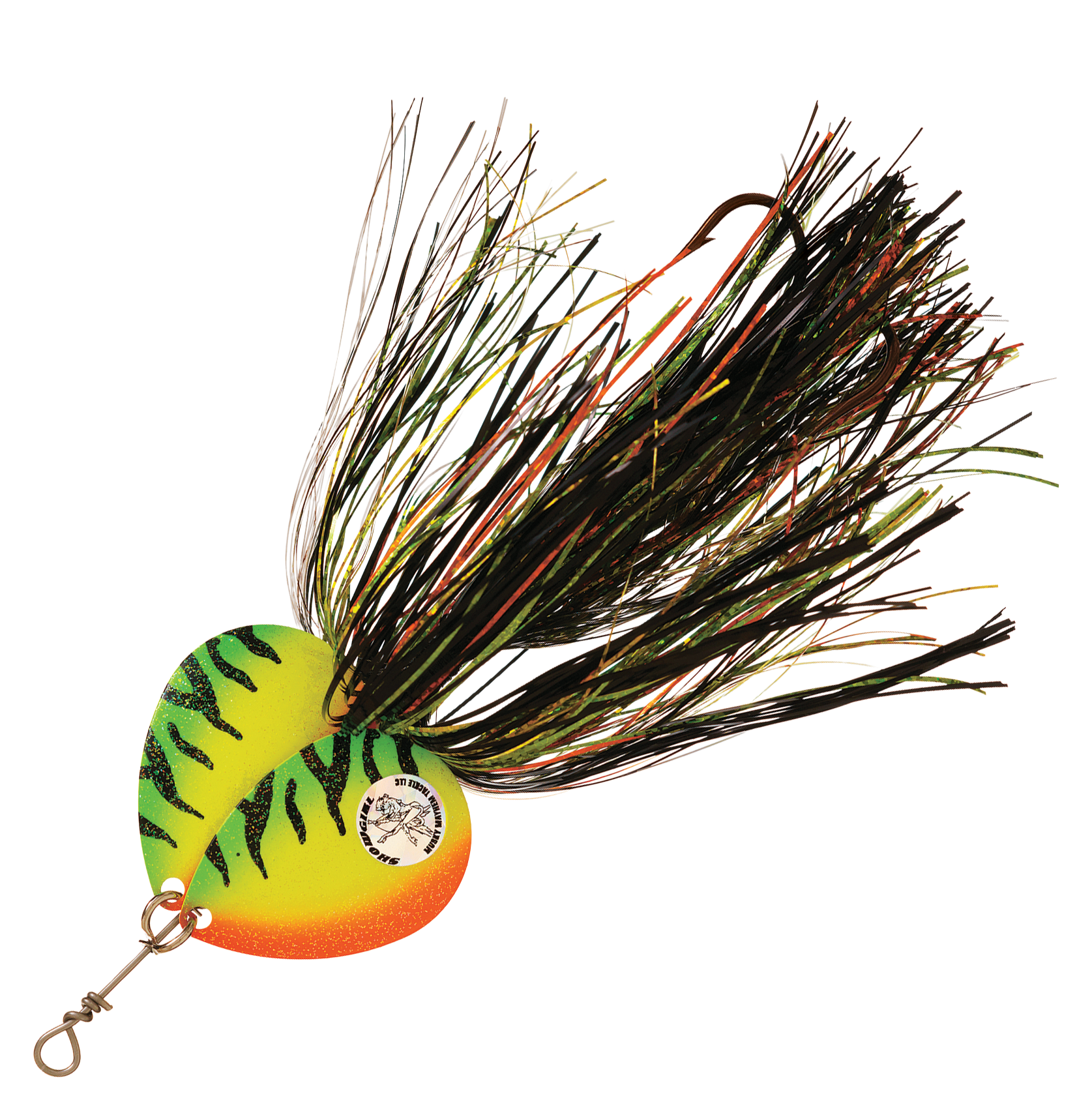 Musky Mayhem Tackle Double Showgirl Spinner - 7-1/2 - Black Fire