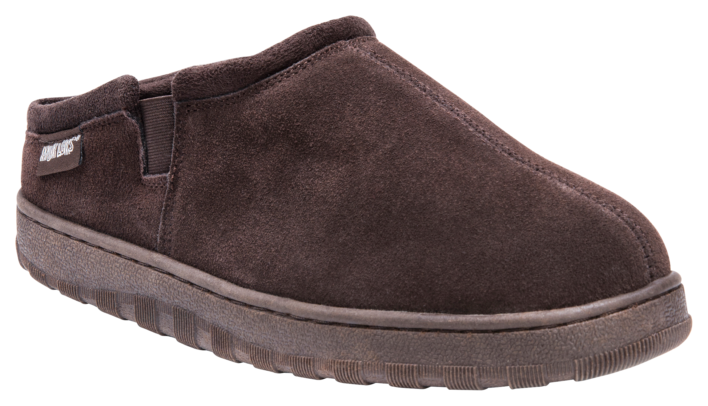 Muk Luks Matt Printed Berber Suede Clogs for Men - Chocolate - 9D