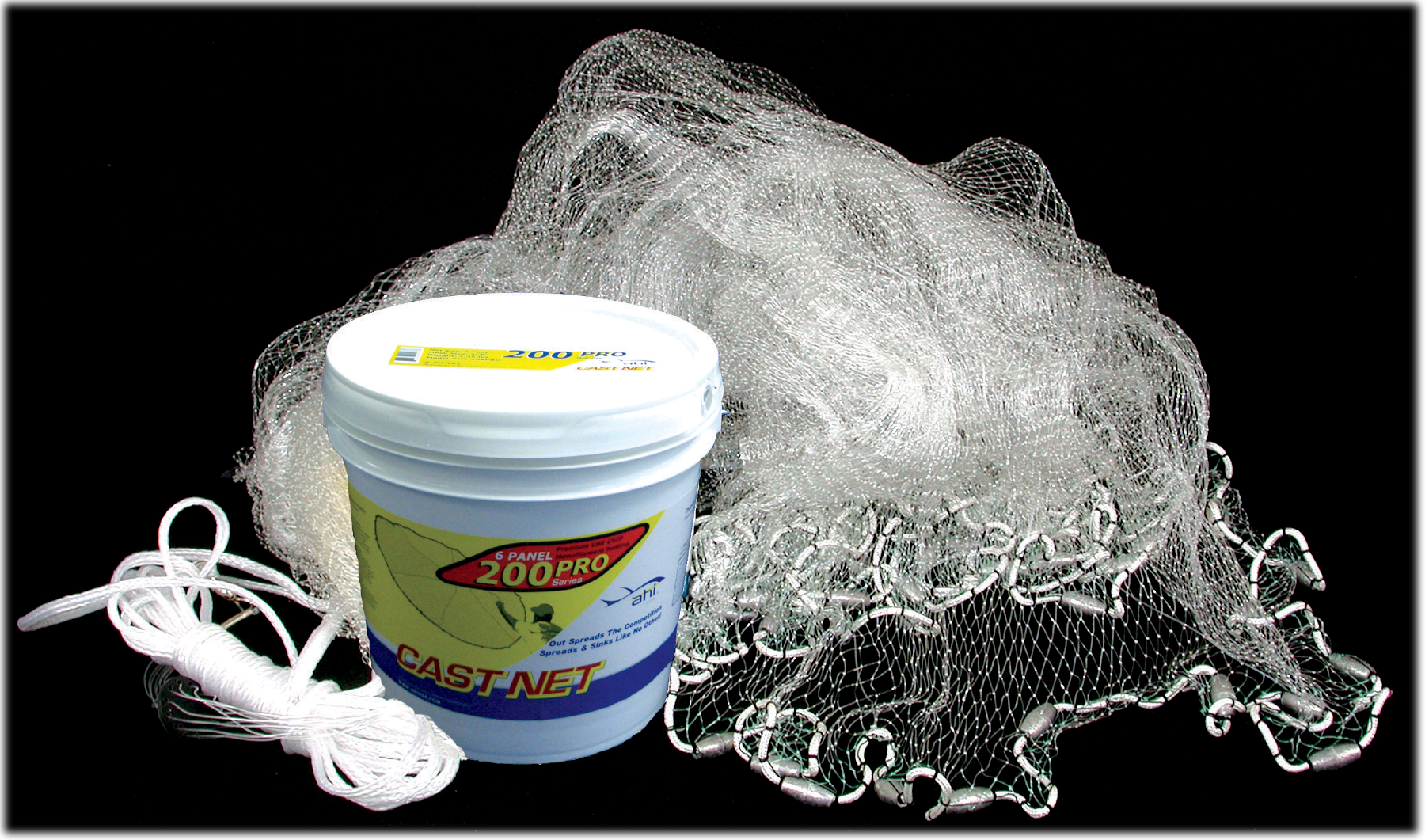 Image of Ahi Pro Guide Series Cast Net - 6' Radius - 3/8' Mesh