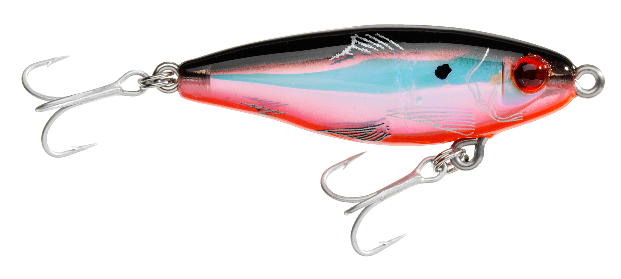 Image of L&ampS Bait MirrOdine Mini Suspending Twitchbait - Black/Fluorescent Orange