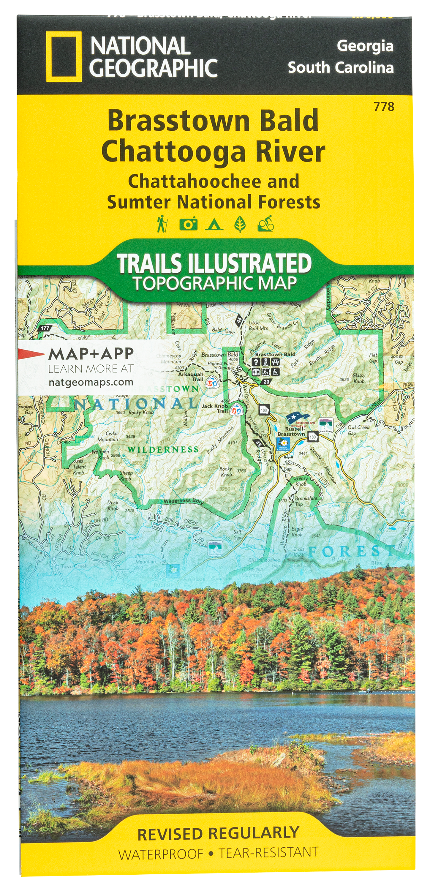 National Geographic National Forests Trails Illustrated Topographic Map Series - Georgia - Brasstown Bald/Chattooga River - SE - National Geographic