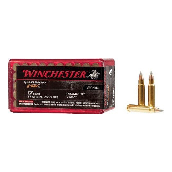 Winchester Varmint HV 17 HMR V-MAX Rimfire Ammo - .17 Hornady Maagnum Rimfire