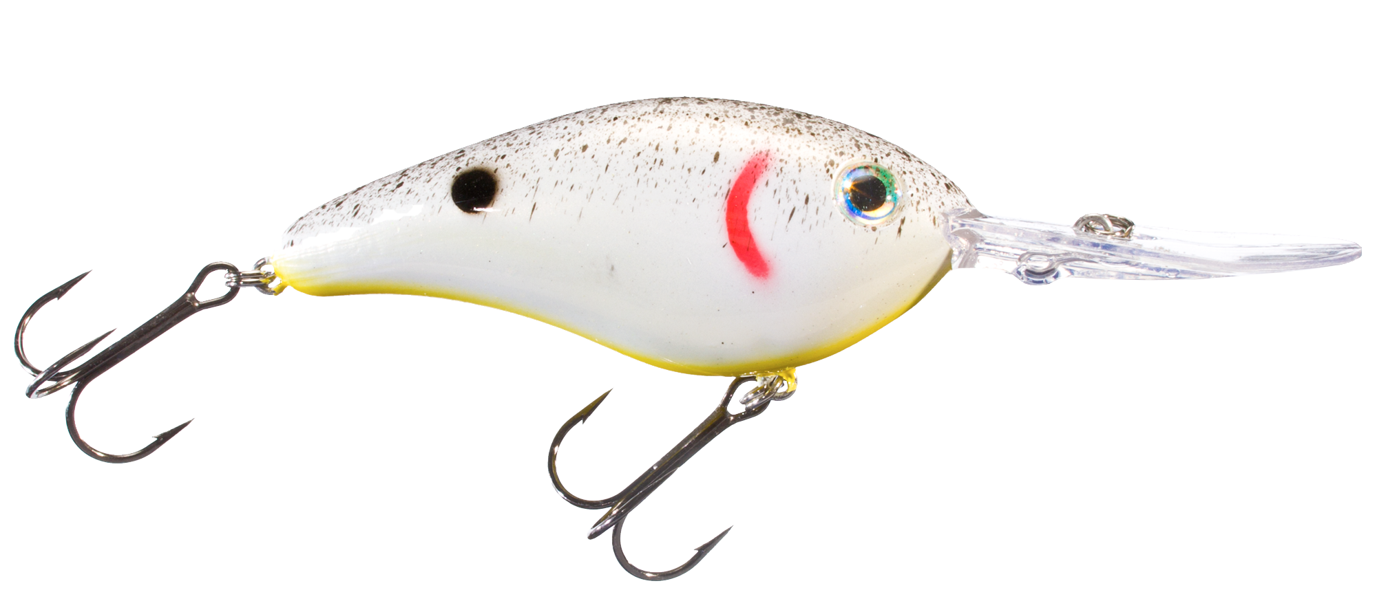 Image of Strike King Pro-Model XD Crankbait - Pearl/Black Splatter/Chartreuse Belly - 2-3/4″ - 5XD