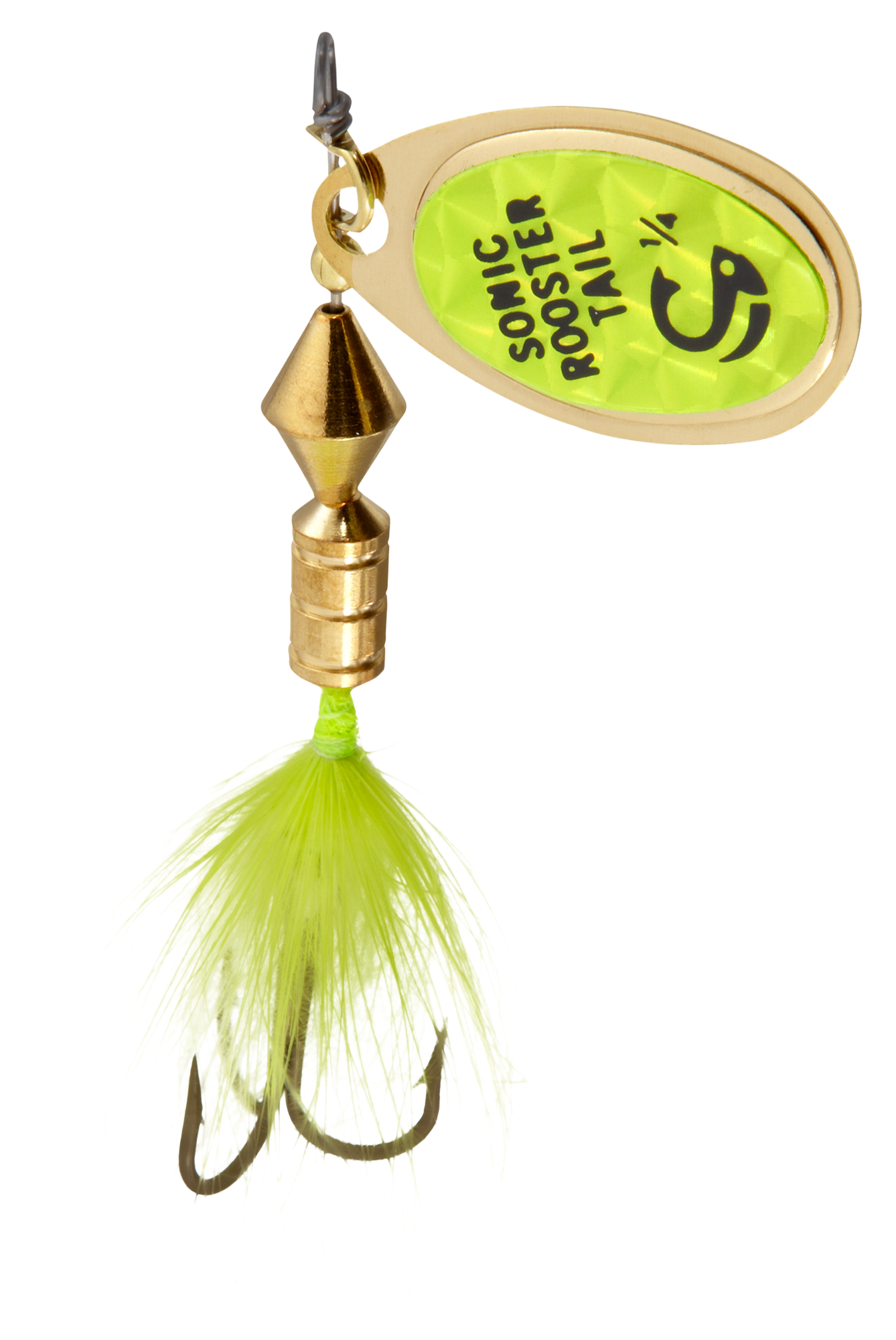 Image of Worden's Sonic Rooster Tail Lure - 1/4 oz. - Chartreuse Mylar