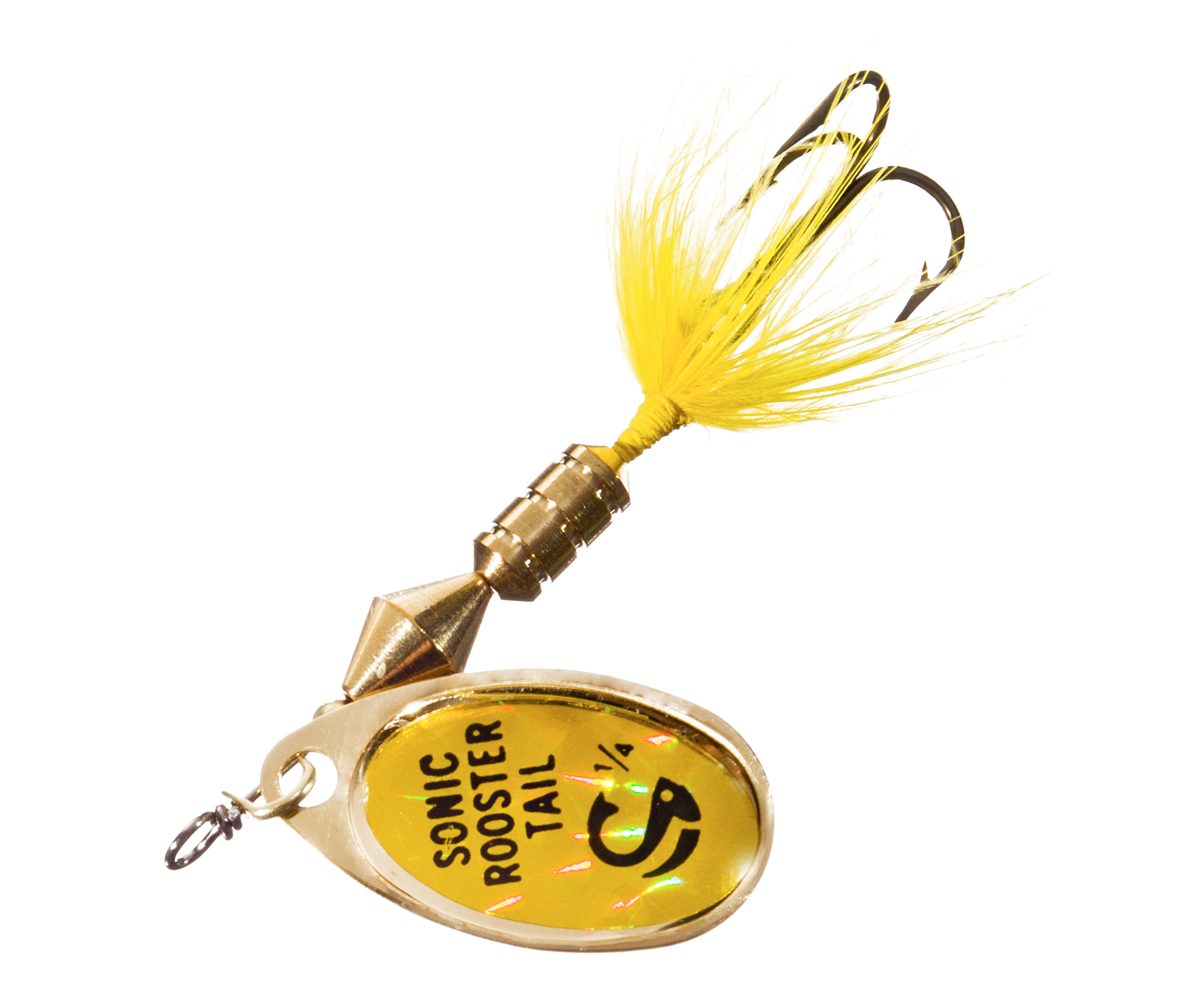 Image of Worden's Sonic Rooster Tail Lure - 1/8 oz. - Yellow Mylar