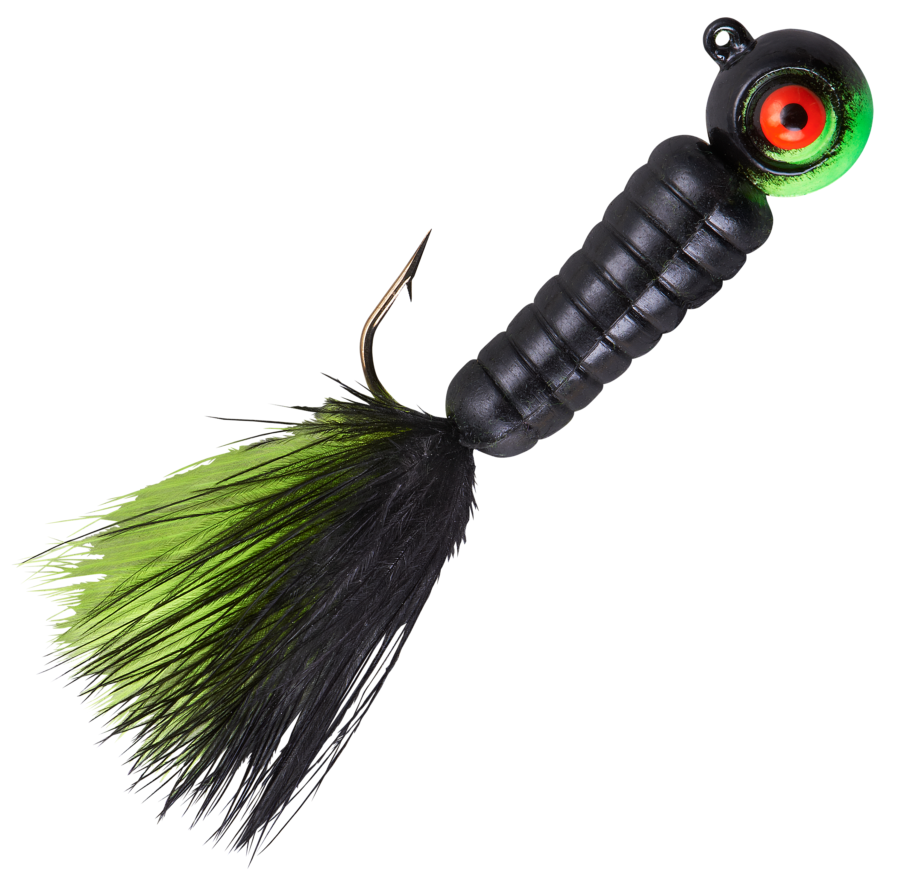 Lindy Fuzz-E-Grub Jig - 1/4 oz. - Black/Chartreuse