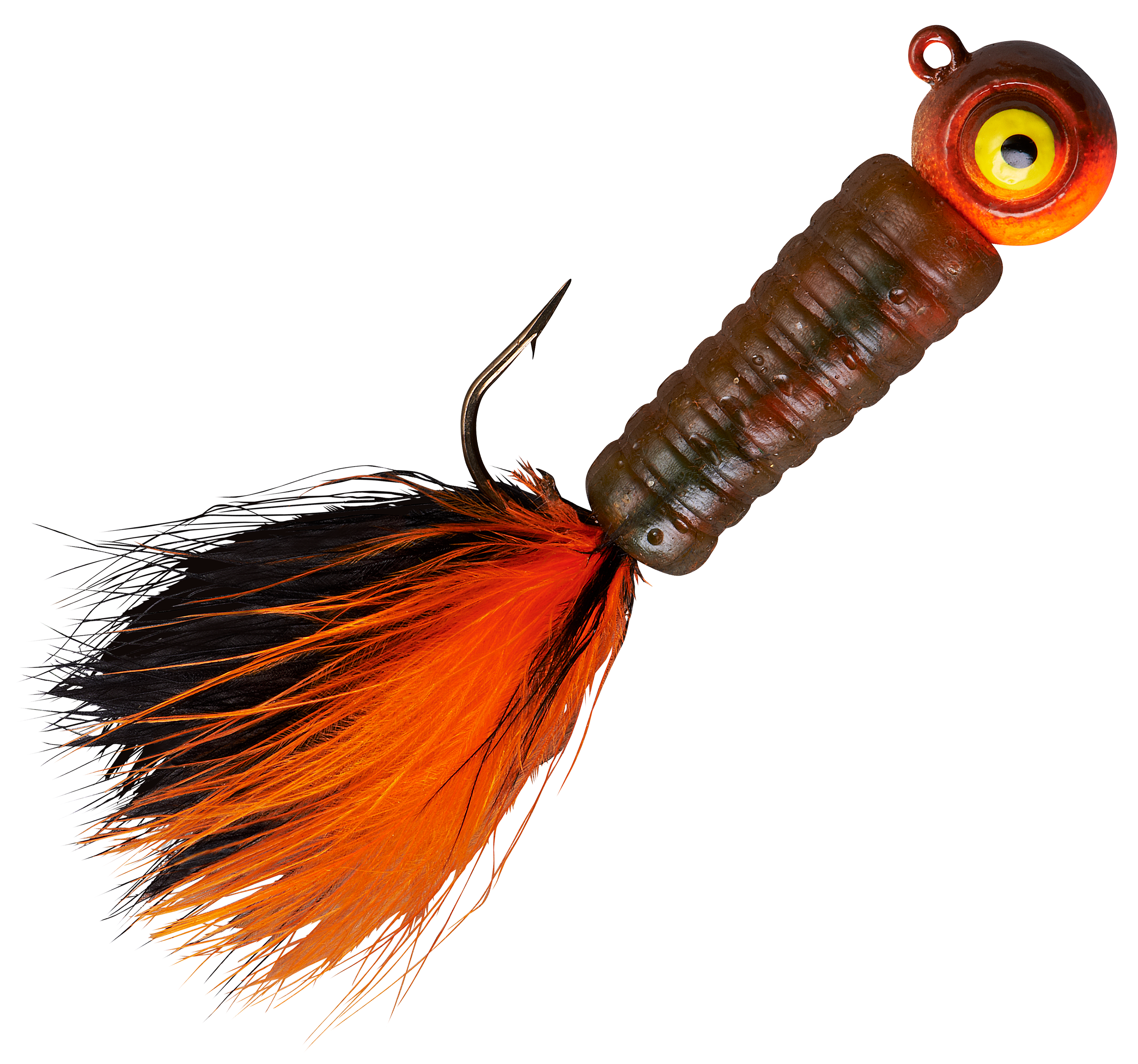 Lindy Fuzz-E-Grub Jig - 1/4 oz. - Crawfish Orange
