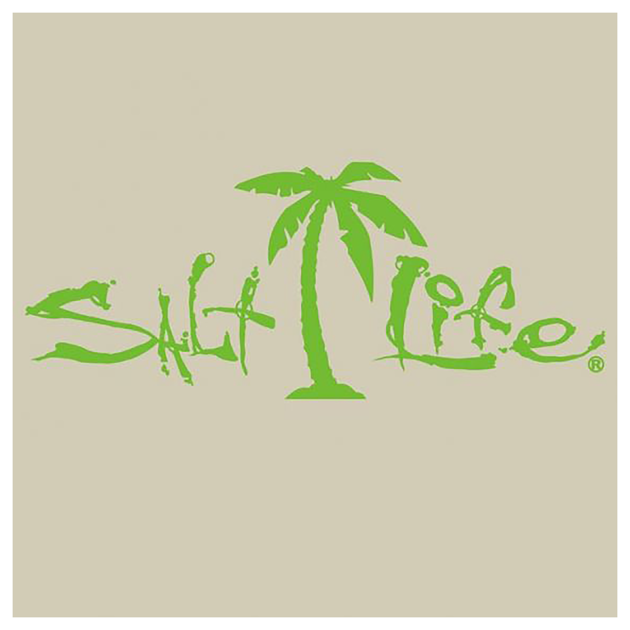 Salt Life Signature Palm Tree Decal - Lime