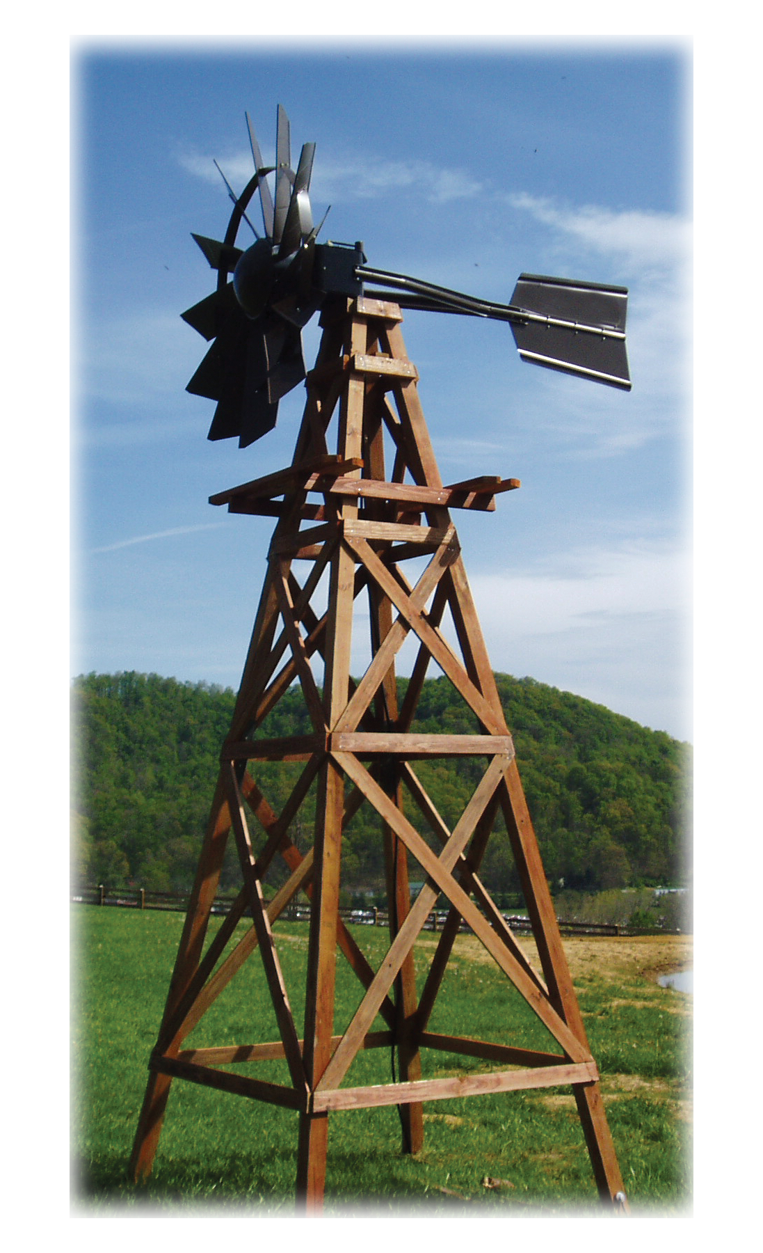 Outdoor Water Solutions Wood Aeration Windmill
