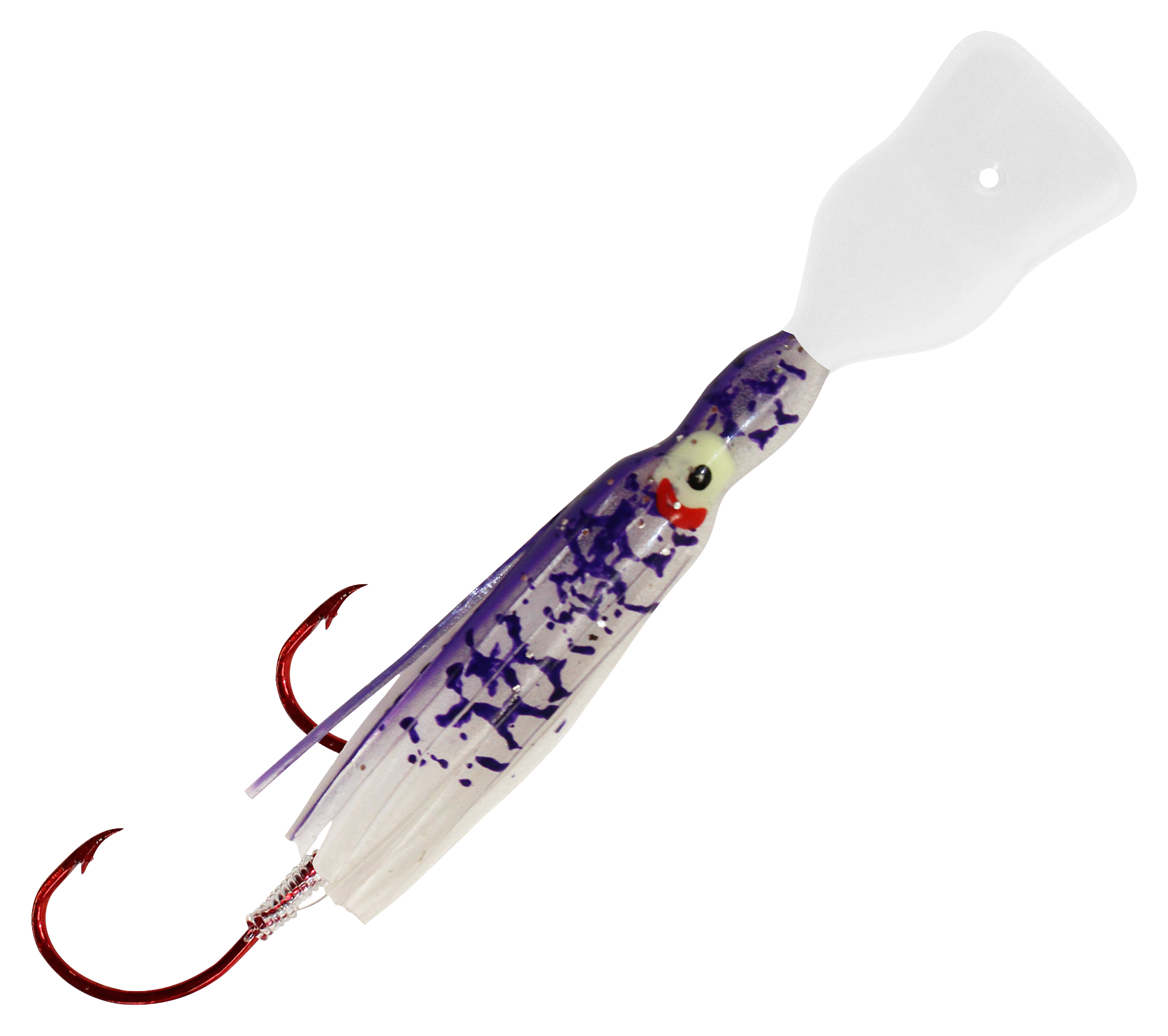 Macks Lure Pee Wee Wiggle Hoochie Rig - Purple Spatter - 1-1/2