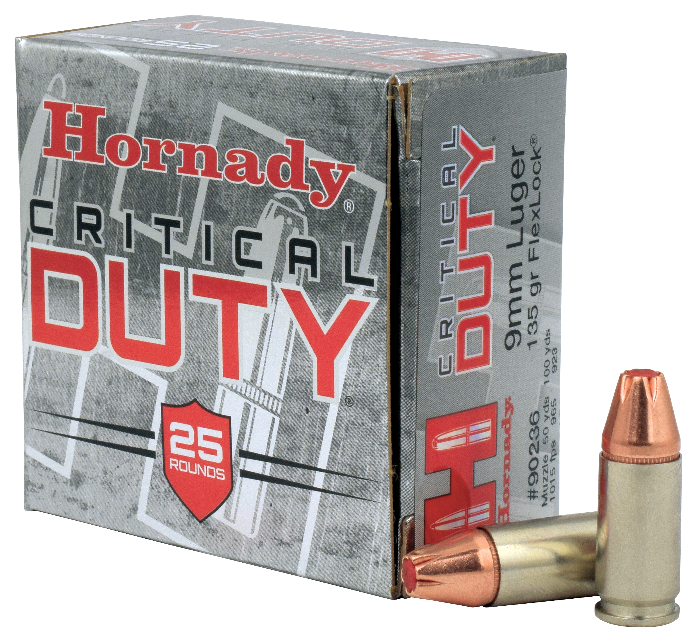Hornady Critical DUTY Tactical 9mm Luger 135 Grain Handgun Ammo