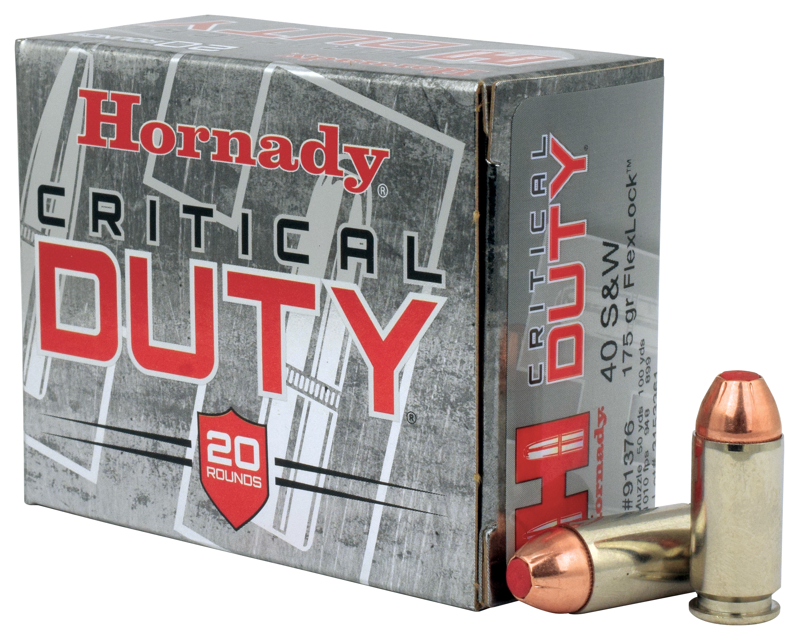 Image of Hornady Critical DUTY Tactical .40 Smith &Wesson 175 Grain Handgun Ammo