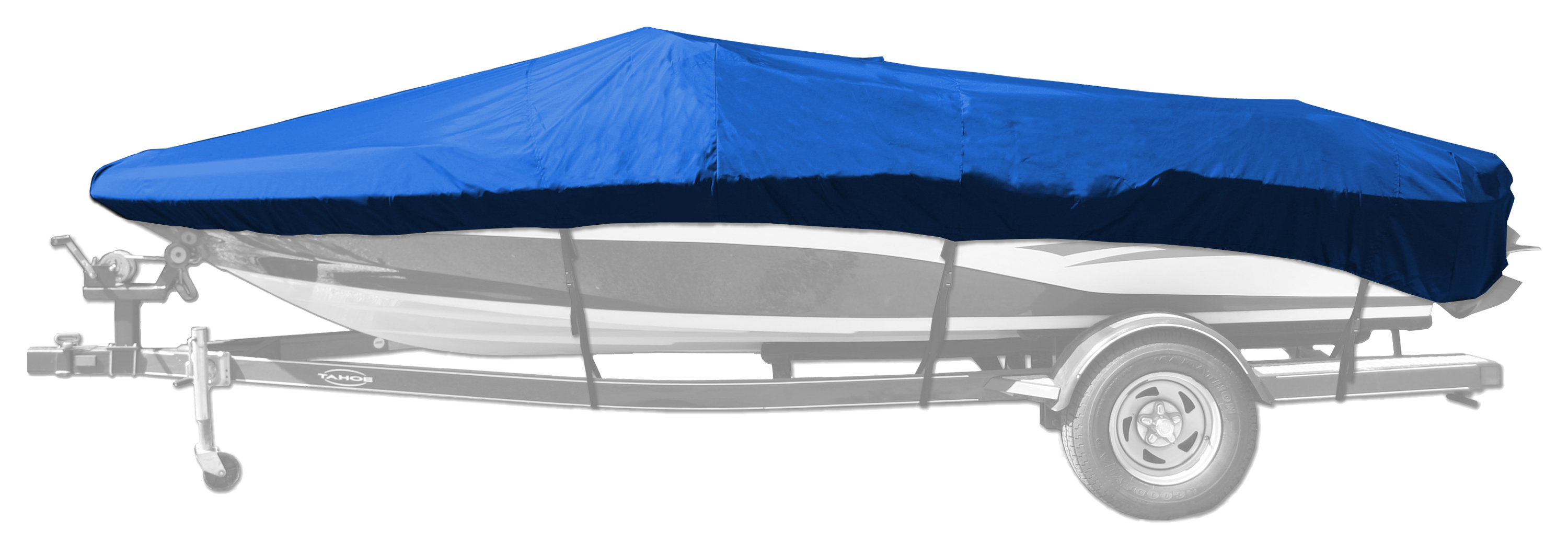 Image of Bass Pro Shops Select Fit Hurricane Boat Cover by Westland for Euro V-Hull Runabout I/O Model - Blue - 17'6' to 18'5'