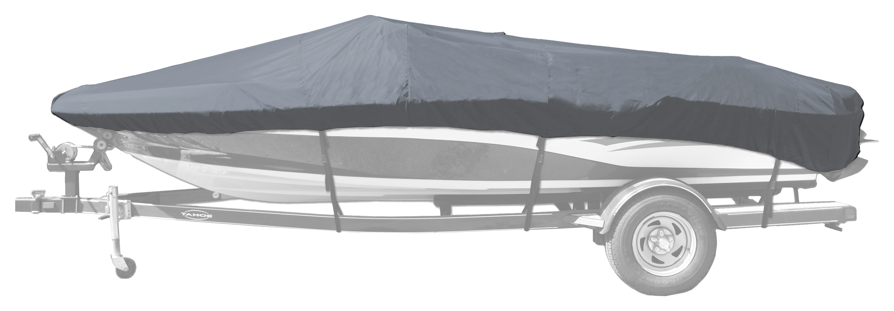 Bass Pro Shops Select Fit Hurricane Boat Cover by Westland for Euro V-Hull Runabout I/O Model - Gray - 18'6' to 19'5'