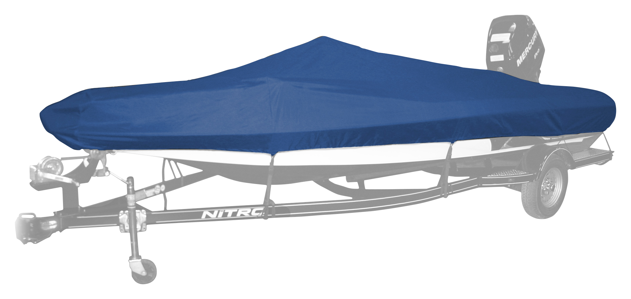 Image of Bass Pro Shops Select Fit Hurricane Boat Cover by Westland for Pro Bass Boats with Outboard - Blue - 16'6' to 17'5'