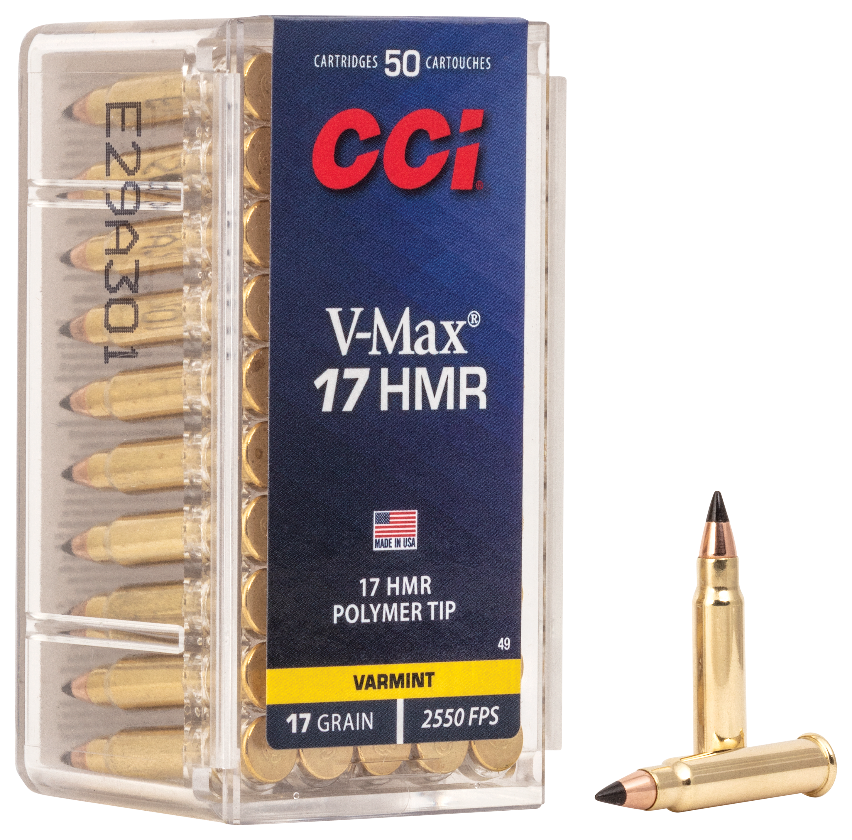 CCI .17 HMR 17 Grain V-MAX Rimfire Ammo