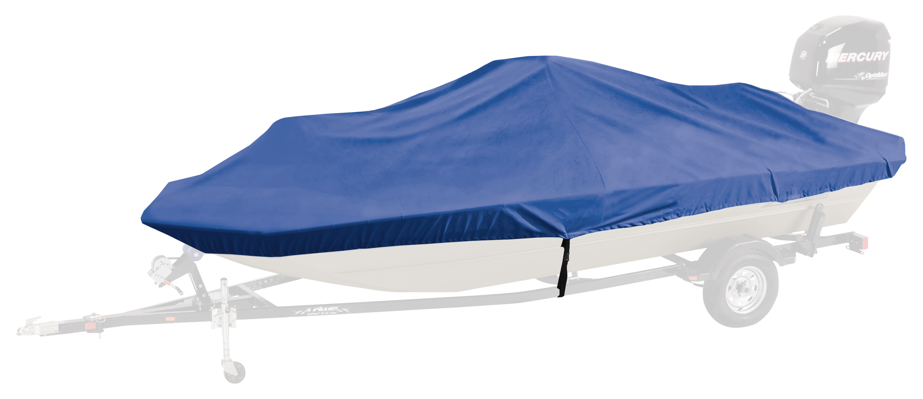 Image of Bass Pro Shops Select Fit Hurricane Boat Cover by Westland for Conventional Bass Boats with Outboard - Blue - 76'