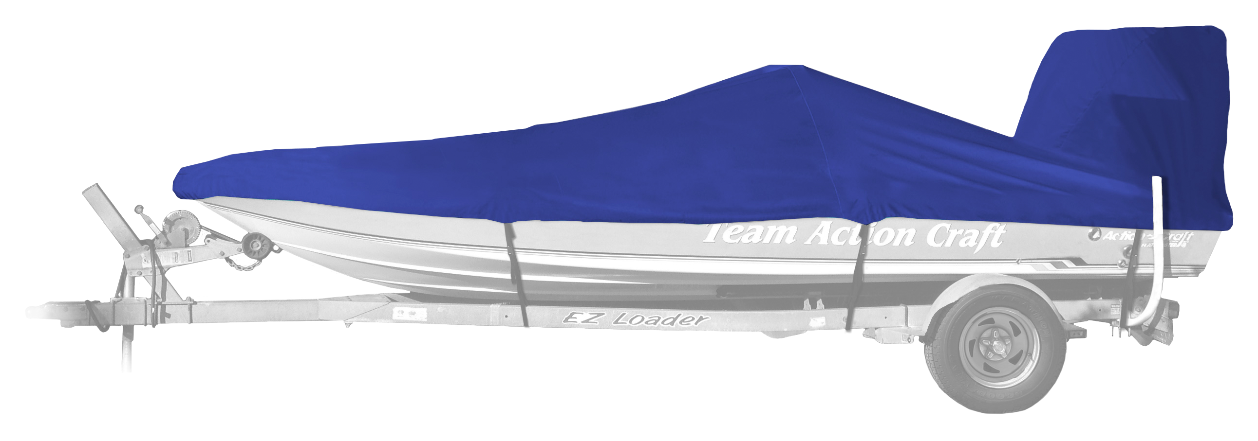 Image of Bass Pro Shops Select Fit Hurricane Boat Cover by Westland for Flat Bottom Boats with Outboard - Blue - 16'6' to 17'5'