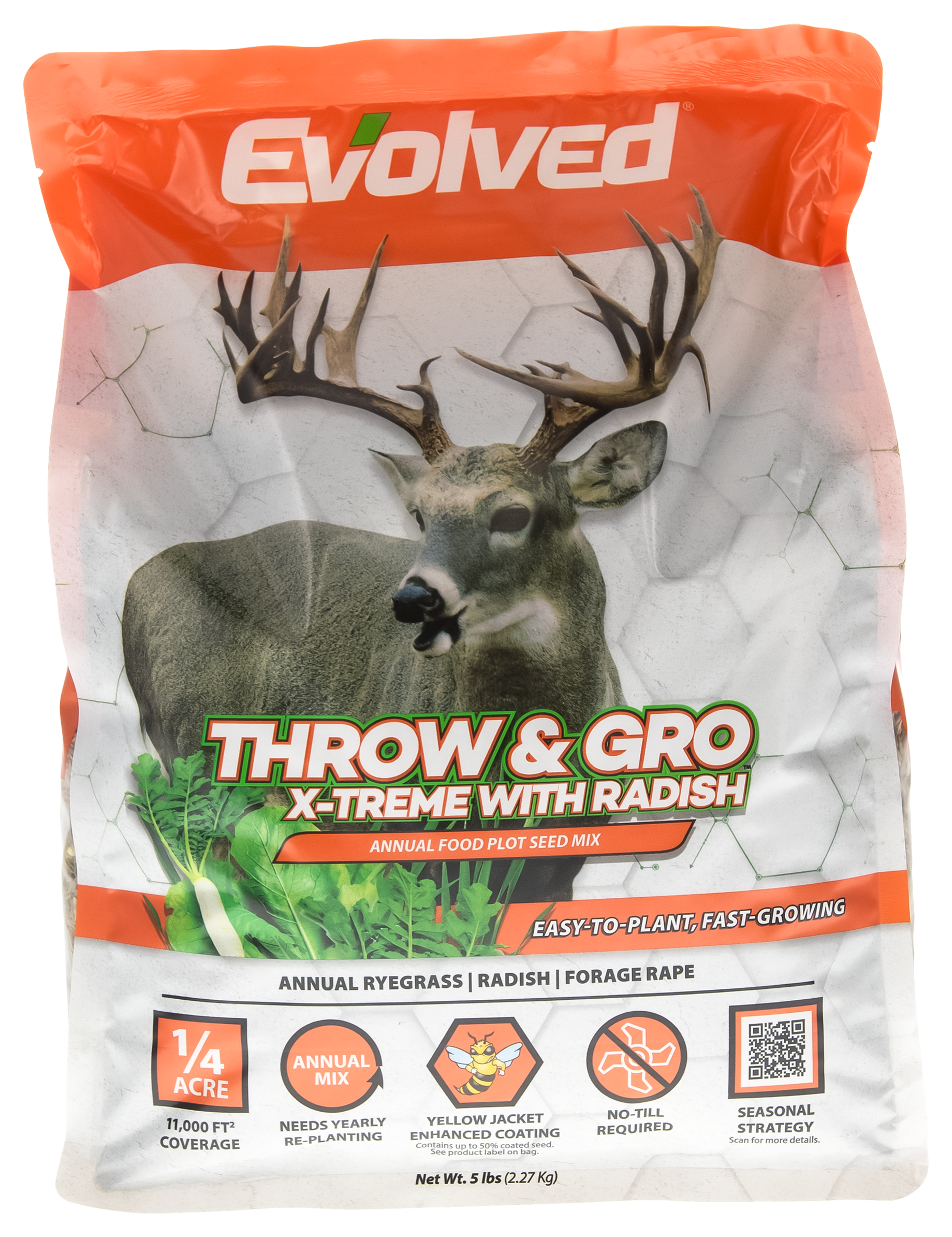 Evolved Harvest Throw &Gro X-treme w/Radish Food Plot Seed