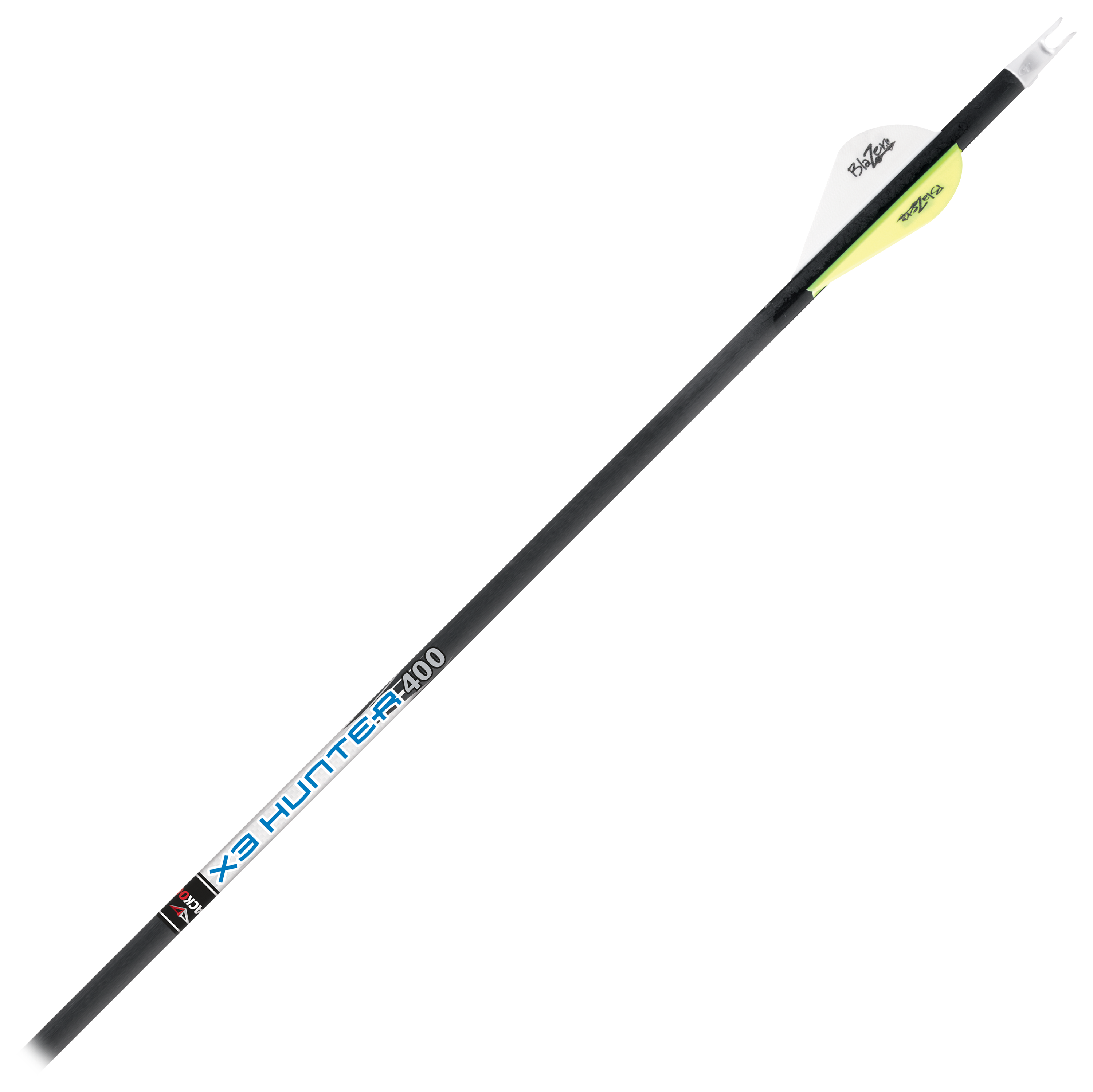 Image of BlackOut X3 Hunter Carbon Arrows with 2' HP Vanes - 340 - 8.7 GPI - 12 Pack