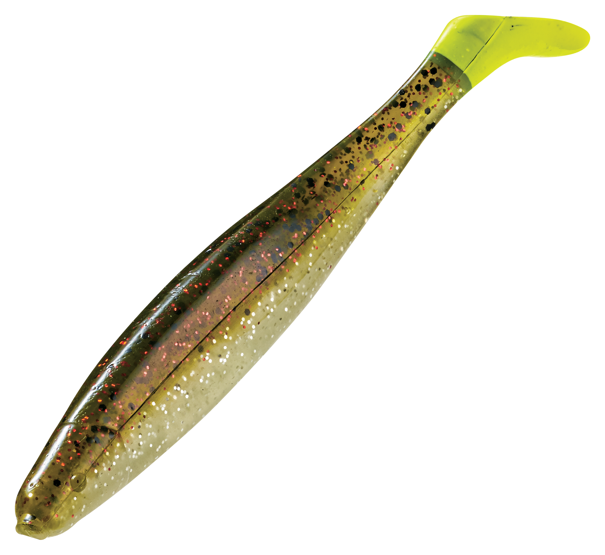 Hogie Lures Super Minnow - 5 - Green Chicken/Chartreuse Tail