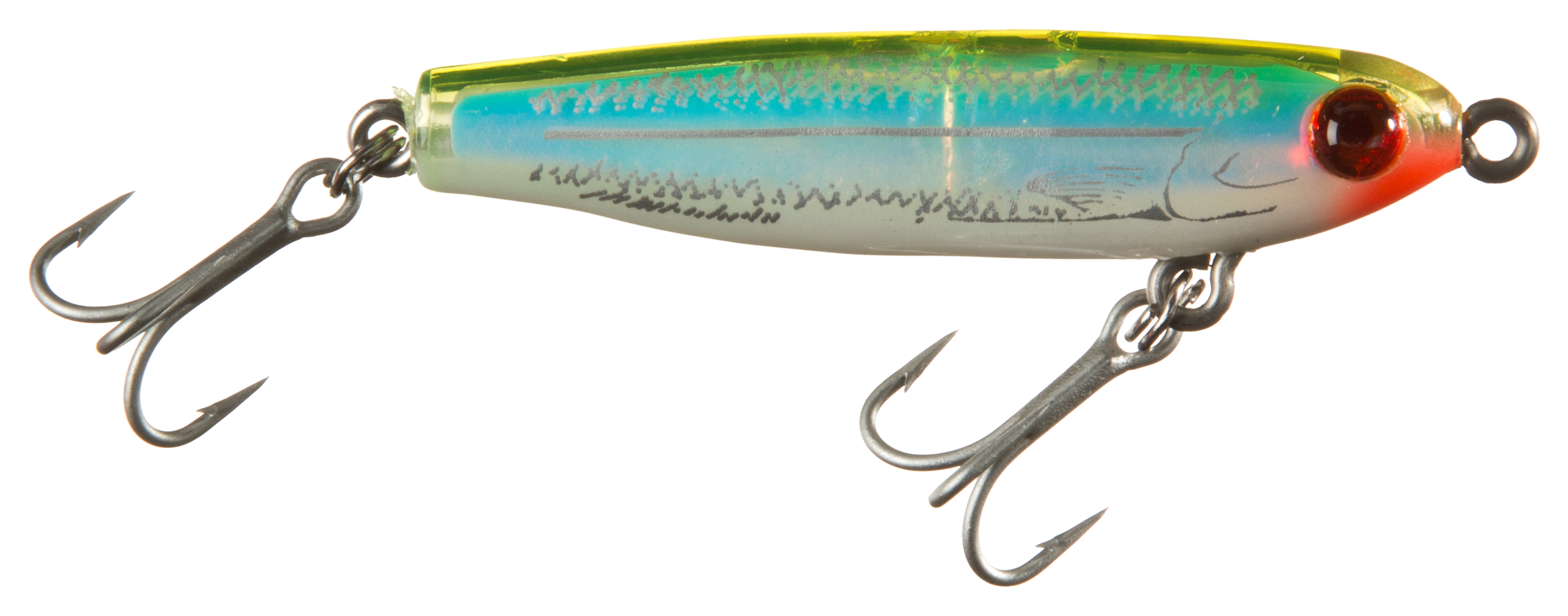 Image of MirrOlure MirrOglass Suspending Twitchbait - 2-1/4″ - Chartreuse Back/Pearl