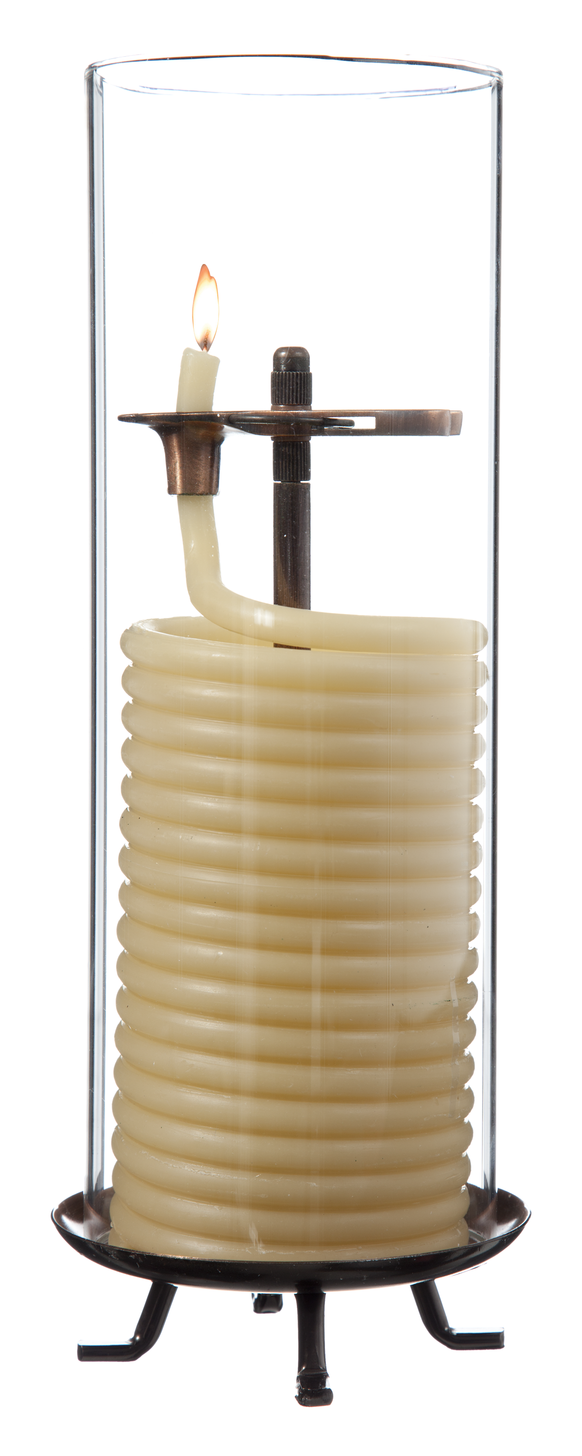 Candle by the Hour with Glass Chimney 80-Hour Unscented Tall Vertical Candl