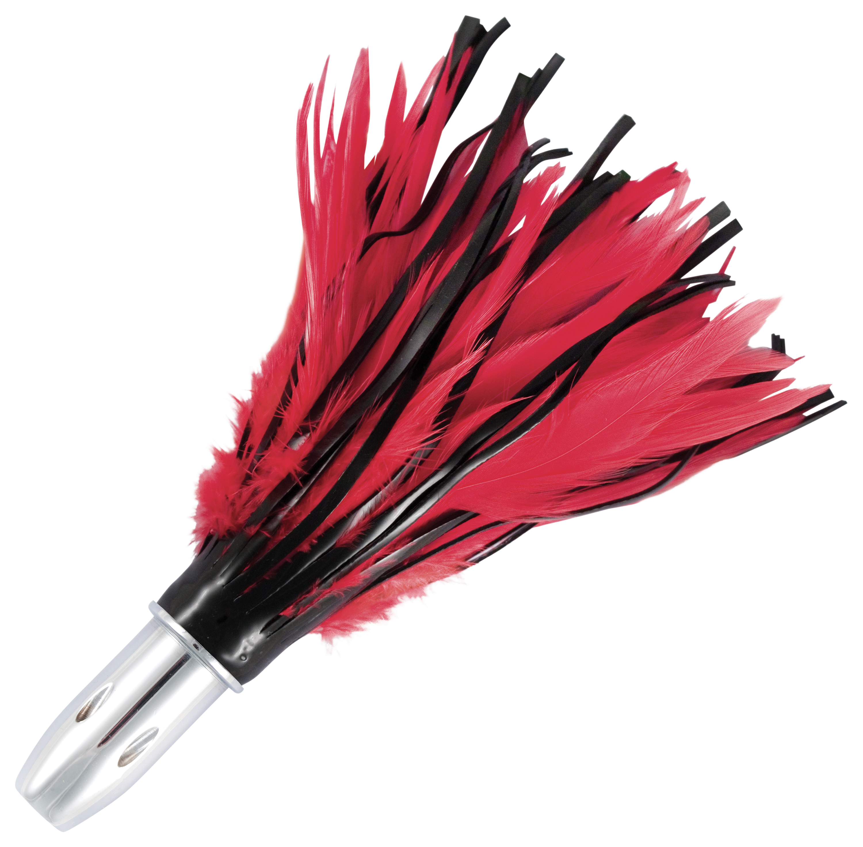 Billy Baits Smoke Rattle &Troll Feather Lure - Black/Red
