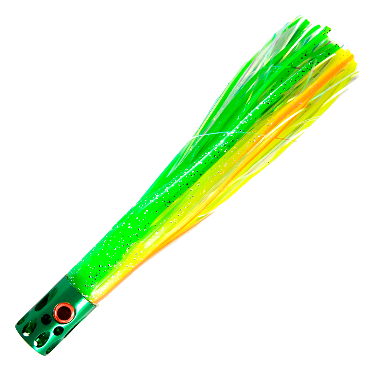 Billy Baits Rigged Turbo Whistler - Green/Chartreuse/Orange/Pearl