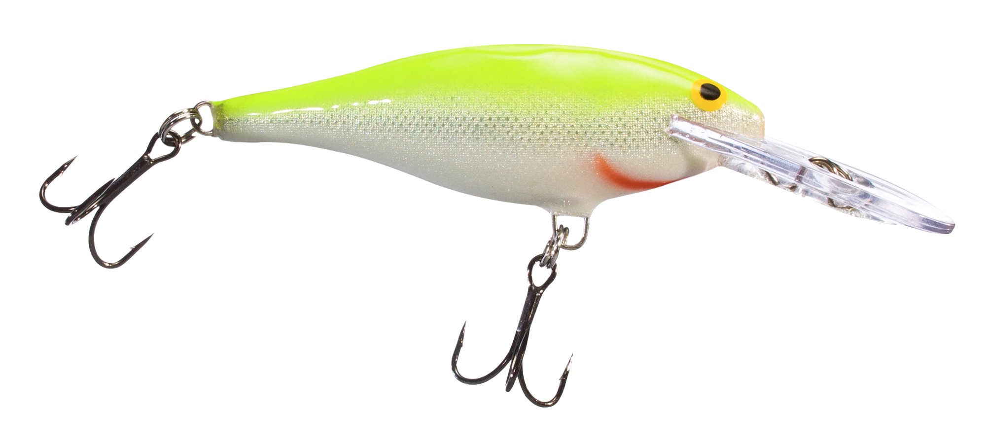 Rapala Shad Rap - Silver Flourescent Chartreuse - 1/8 oz.