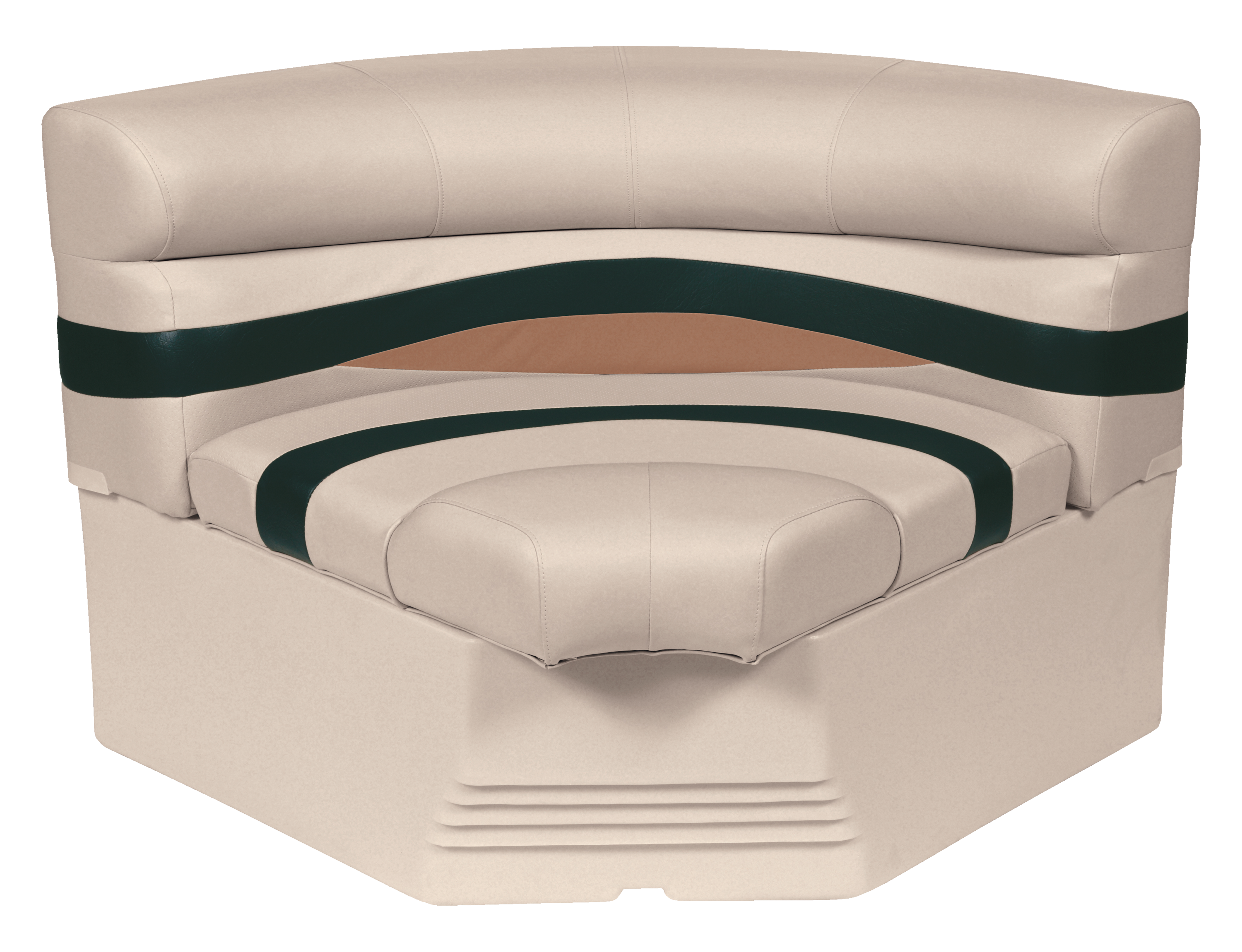 Image of Wise Premier Series Pontoon Furniture 32″ Bow Radius Corner and Base - Platinum/Jade/Fawn