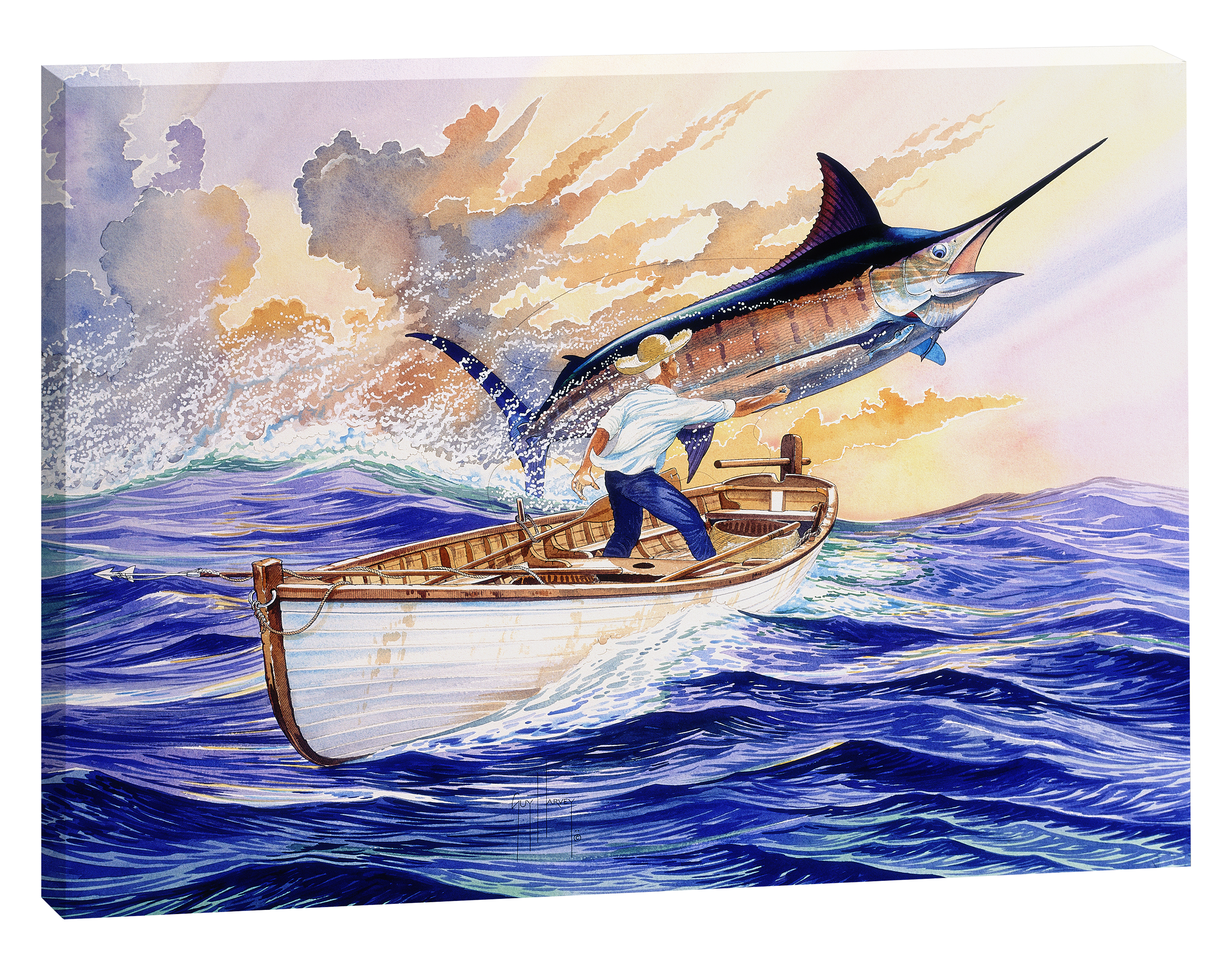 Guy Harvey The Old Man and the Sea Canvas Art