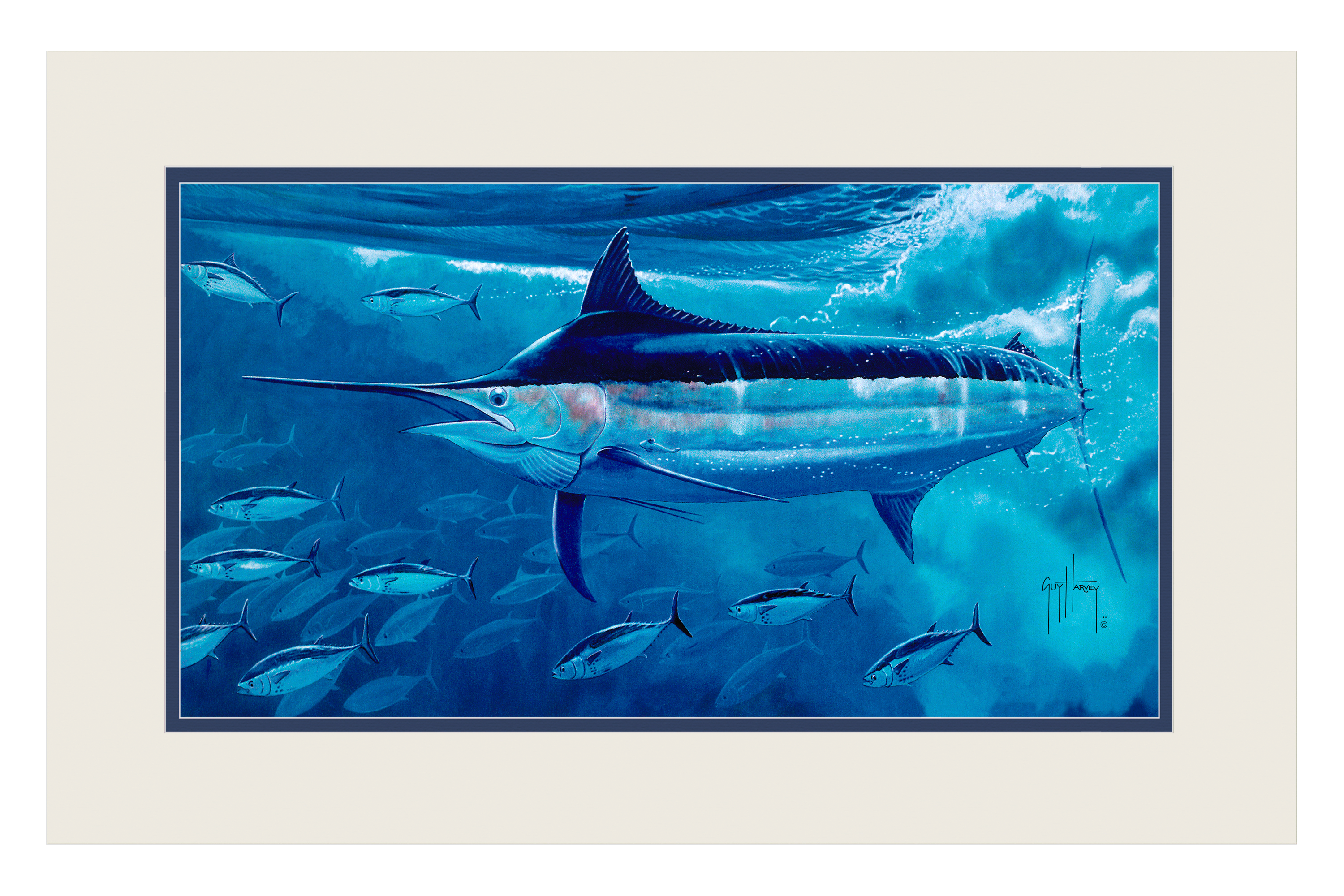 Guy Harvey Black Beauty Double Matted Mini Print