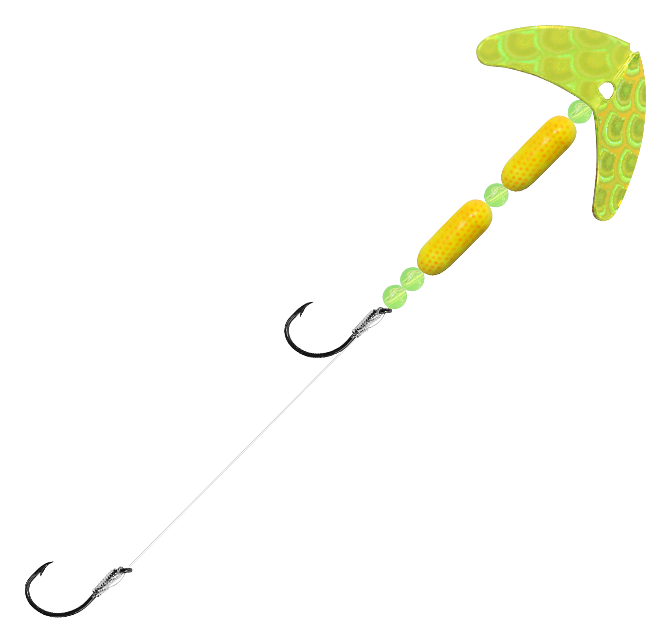 Macks Lure Cha Cha Floating Crawler Series Rig - Chartreuse/Orange