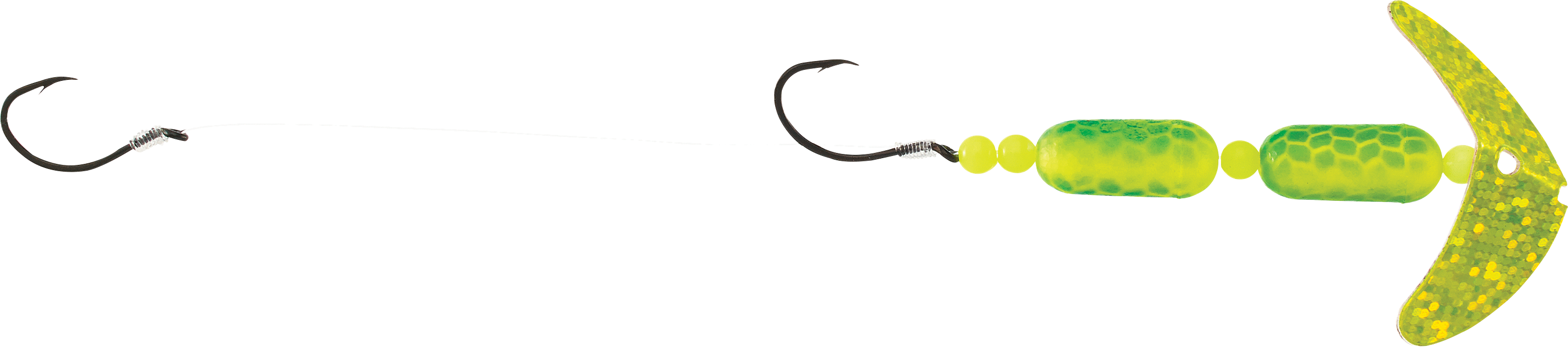 Macks Lure Floating Crawler Rig - Chartreuse Sparkle/Chartreuse Green