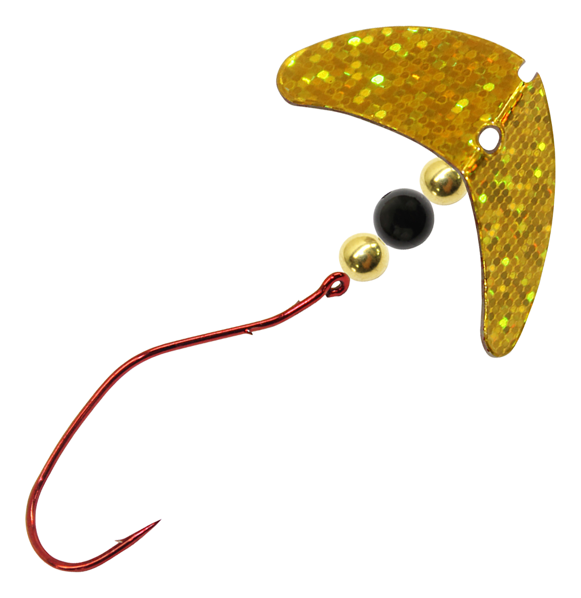 Image of Mack's Lure Smile Blade Slow Death Spinner Rig - 1.1″ - Amber/Gold Black