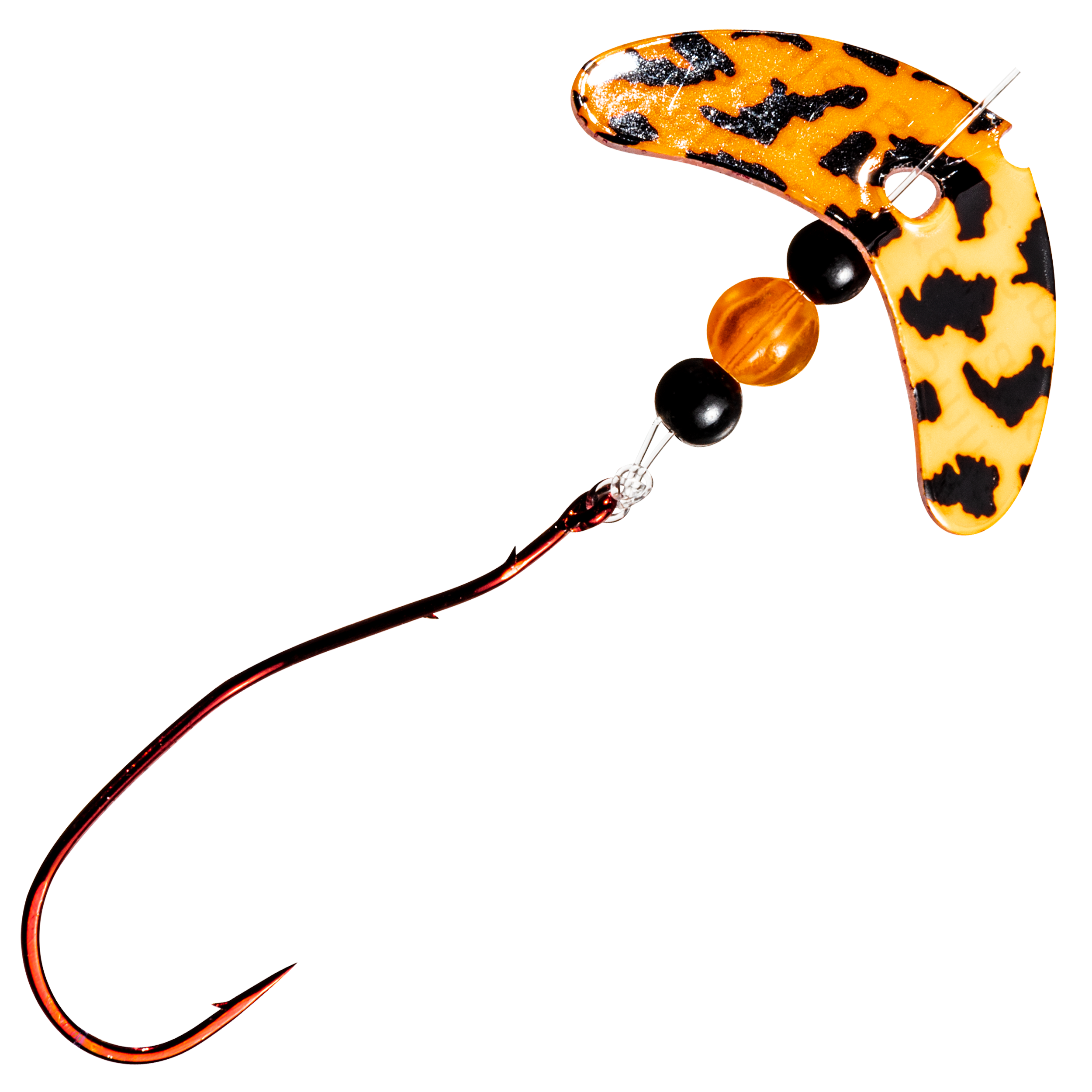 Image of Mack's Lure Smile Blade Slow Death Spinner Rig - 1.1″ - Orange Black/Black Orange