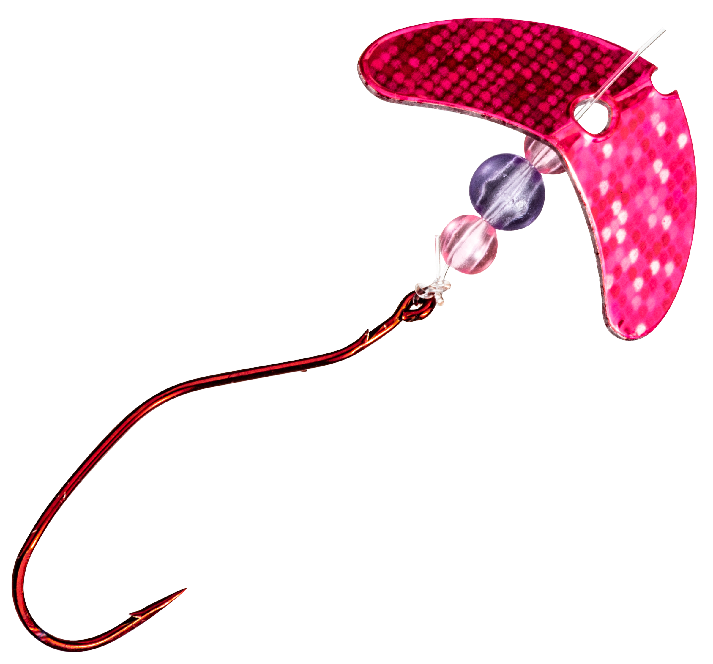 Image of Mack's Lure Smile Blade Slow Death Spinner Rig - 1.1″ - Pink/Pink Purple