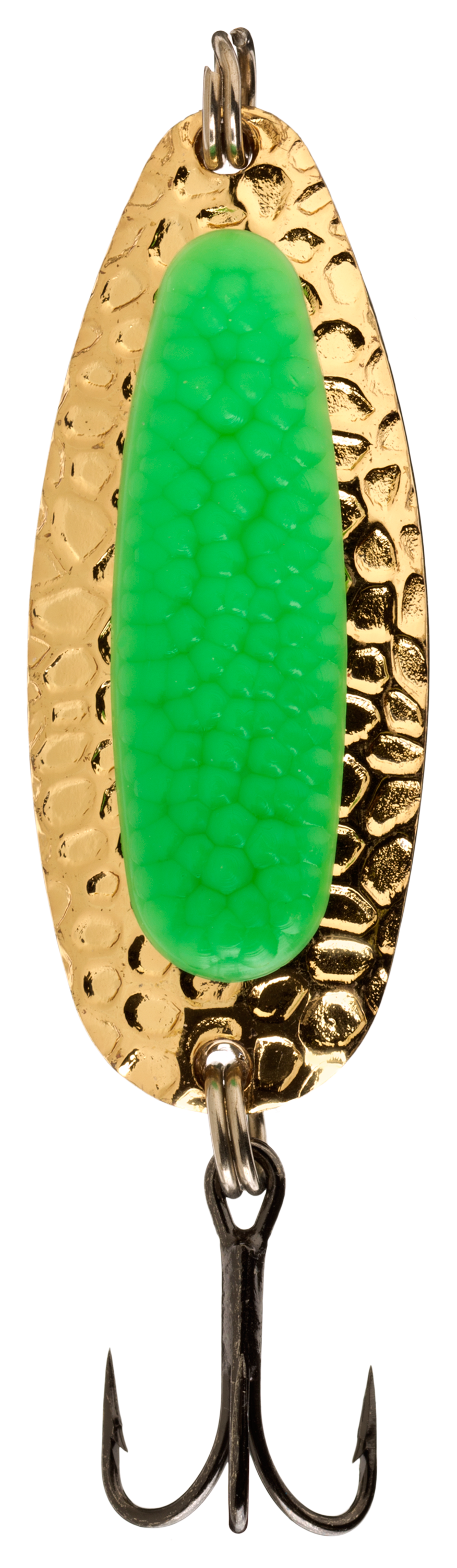 Blue Fox Pixee Spoon - 7/8 oz - Gold Plated Green Insert