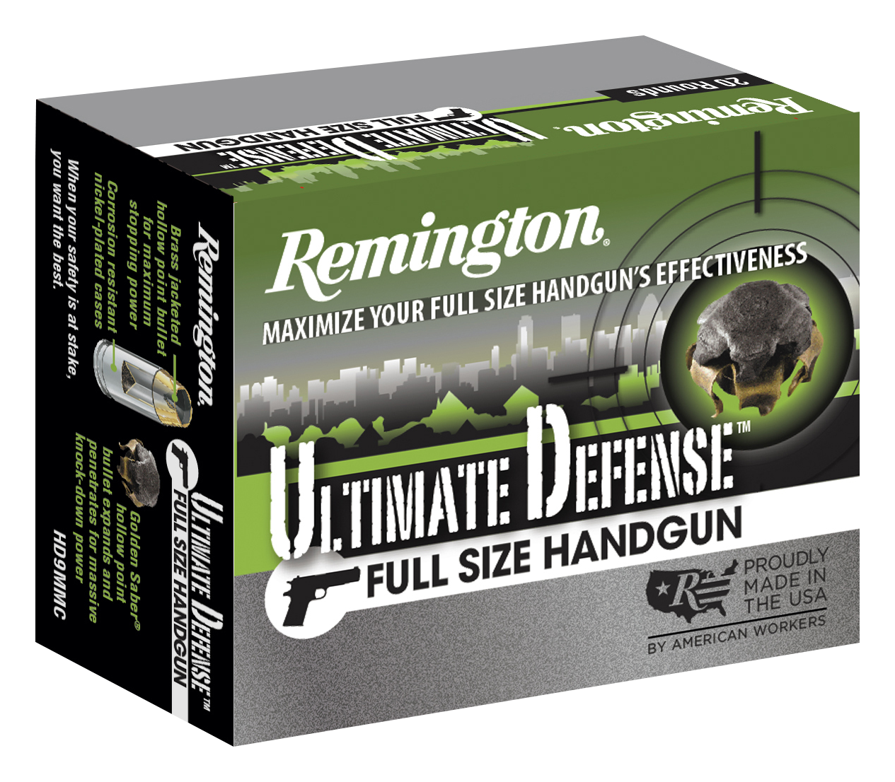 Remington Ultimate Defense .45 Auto 230 Grain Personal Defense Handgun Cartridges