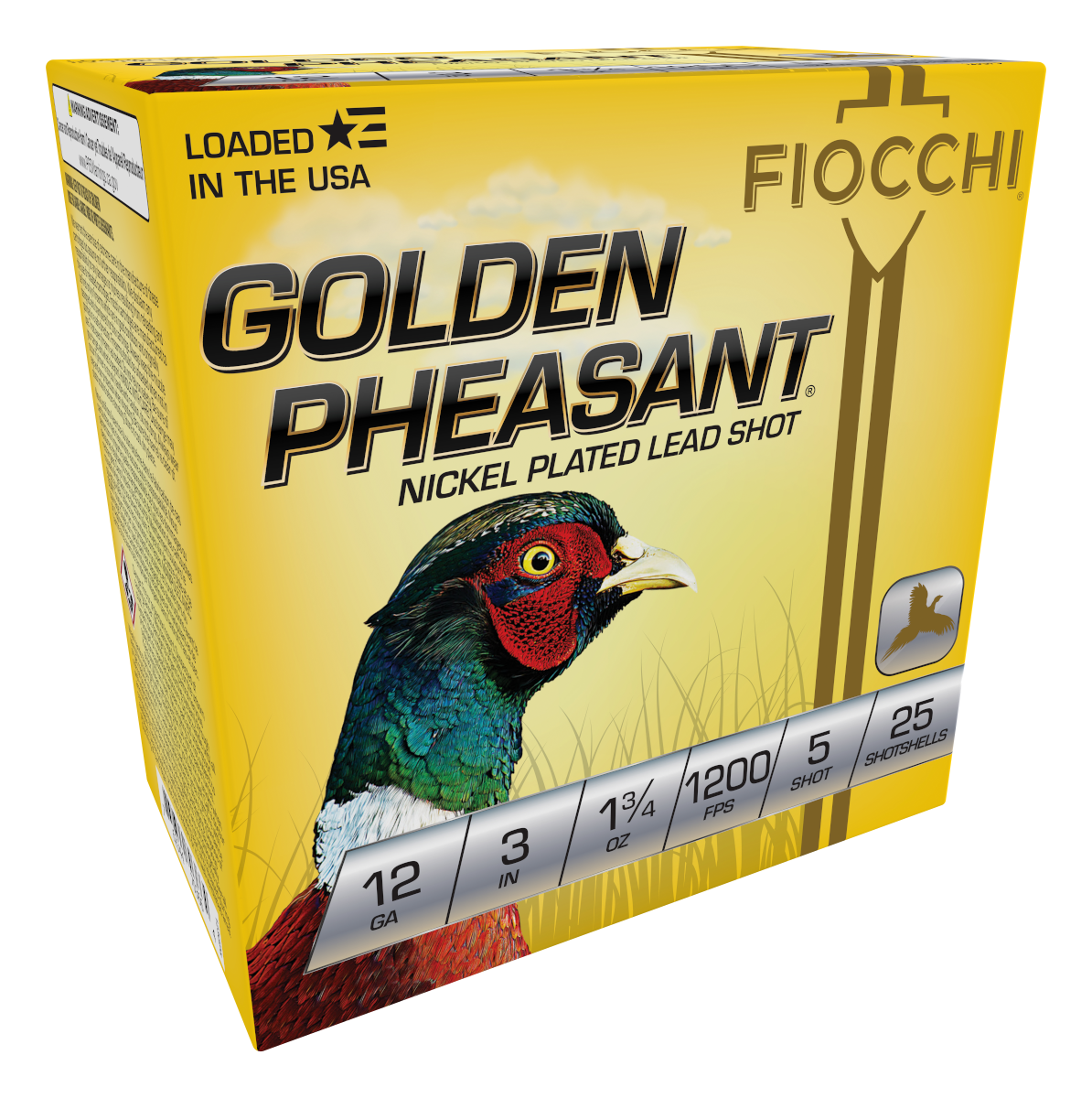 Fiocchi Golden Pheasant Lead 12-Ga 3? 1-3/4 oz. Shotshells - #5 - 250 Rounds