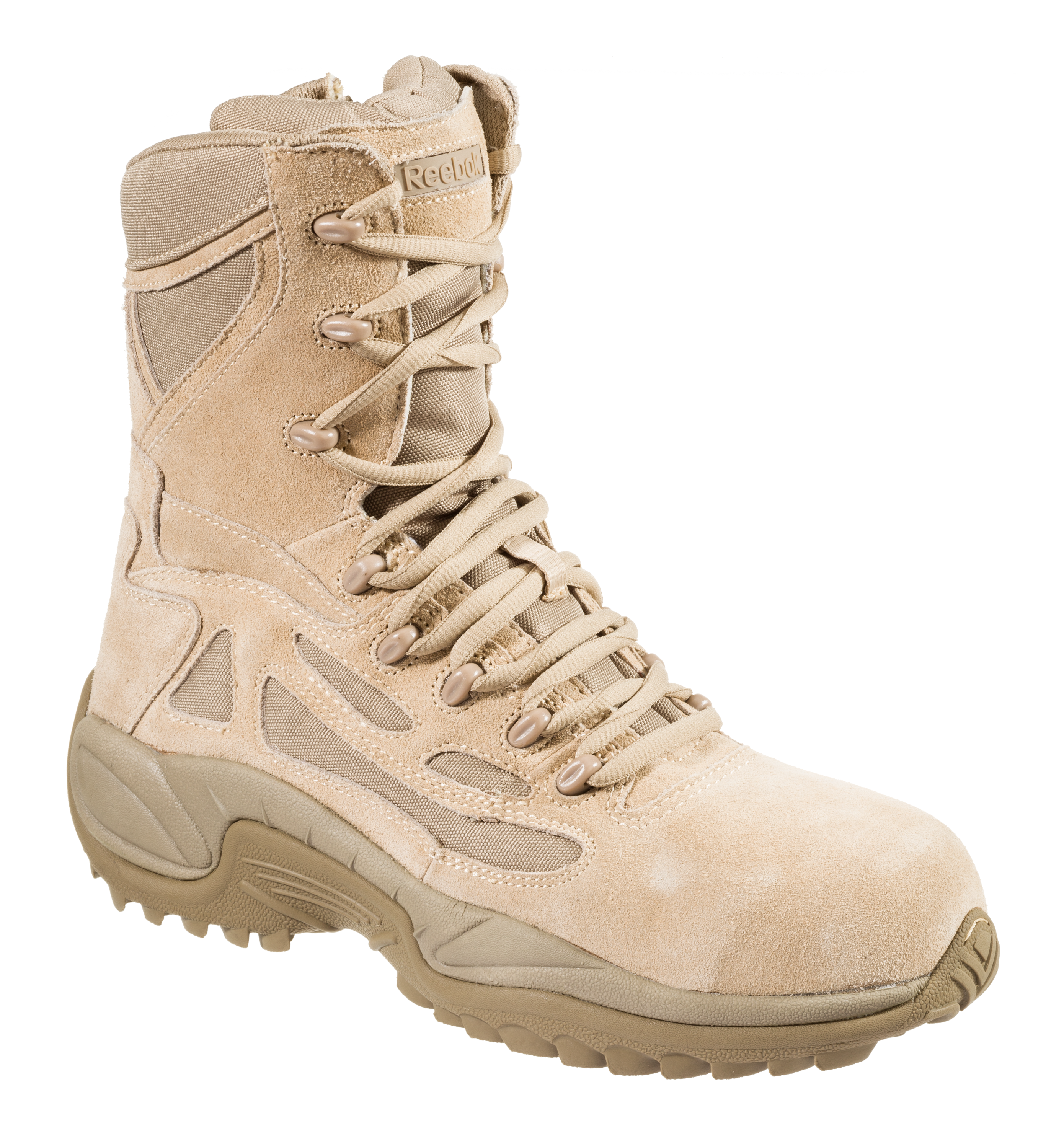 Reebok Rapid Response RB Side-Zip Safety Toe Tactical Work Boots for Men - 
