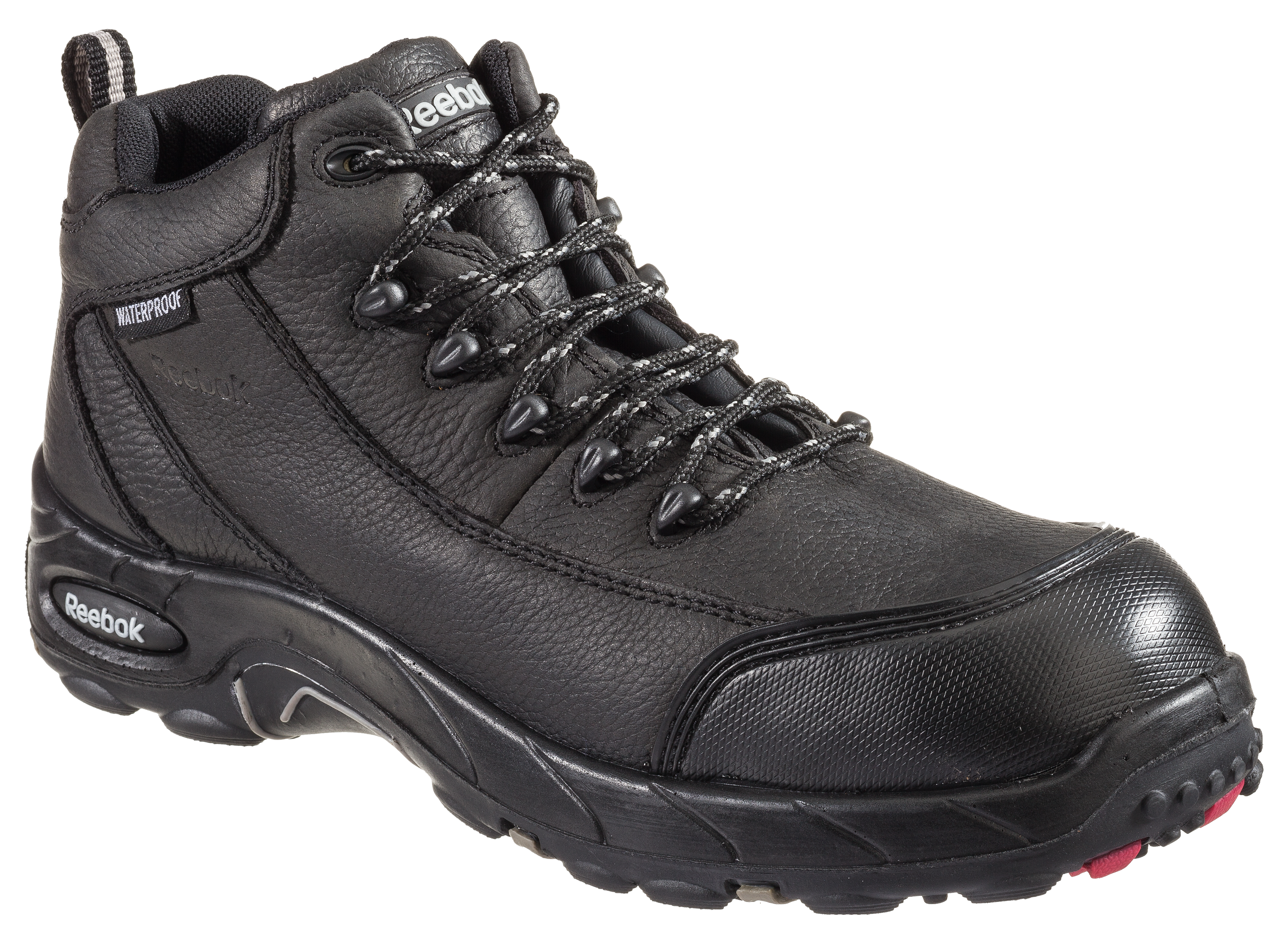Reebok Tiahawk Safety Toe Work Boots for Men - Black - 6 M