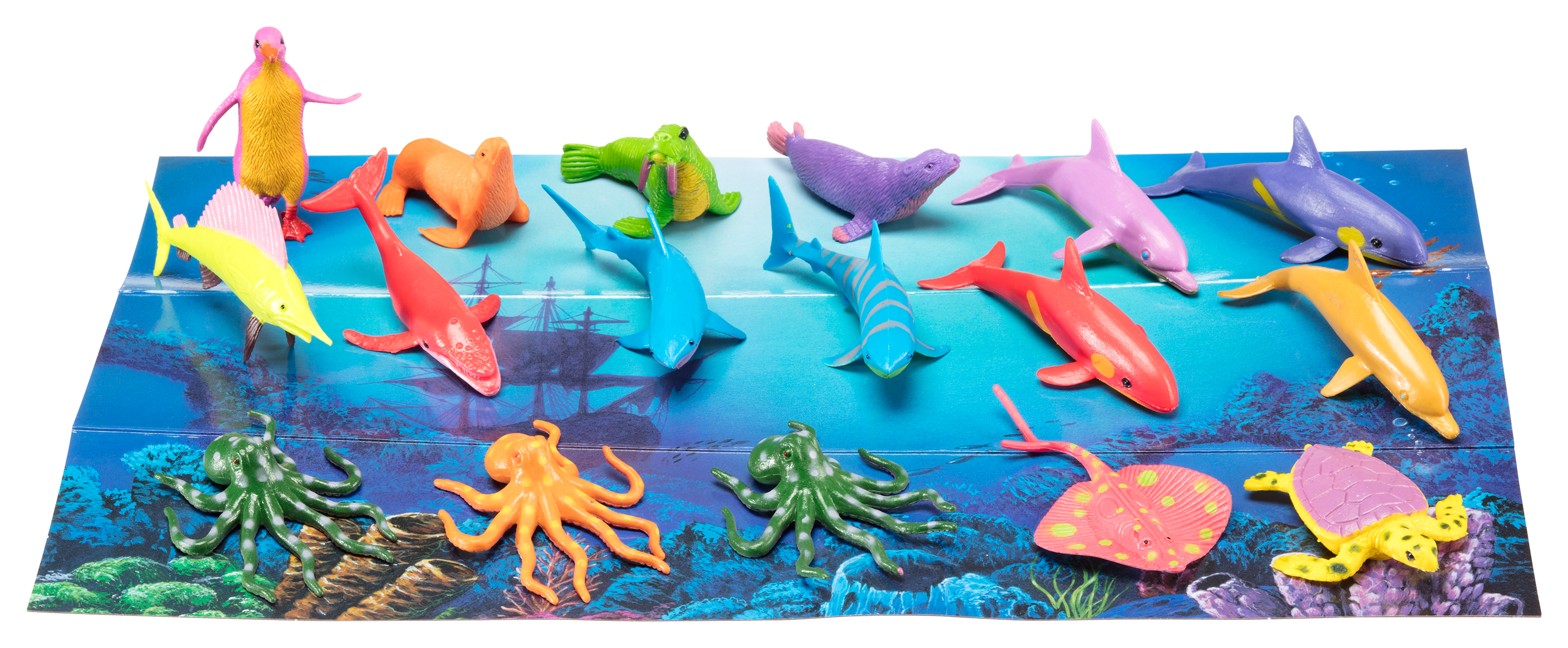 Wild Republic Nature Tube of Neon Aquatic Figurines