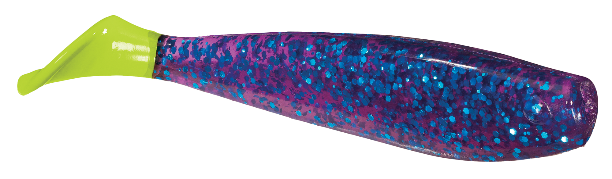 KWigglers Paddle Tail Bait - 4 - Electric Grape/Chartreuse Tail
