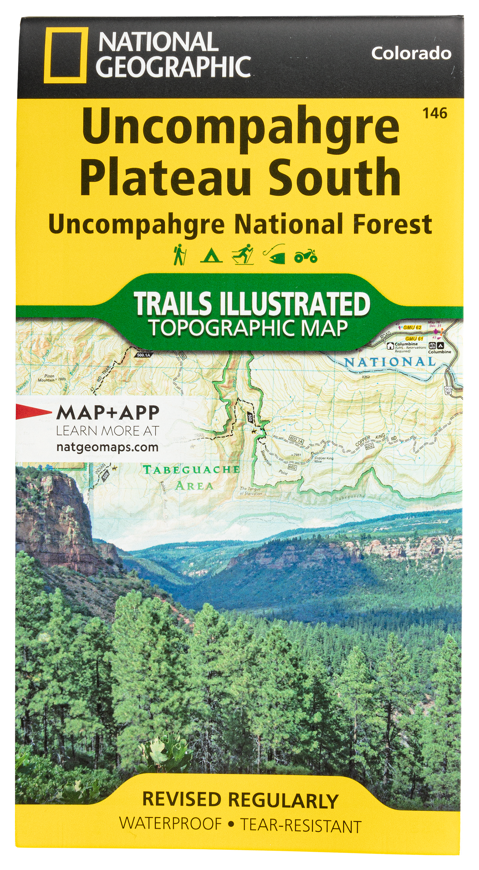 National Geographic National Forests Trails Illustrated Topographic Map Series - Colorado - Uncompahgre Plateau South - West - National Geographic