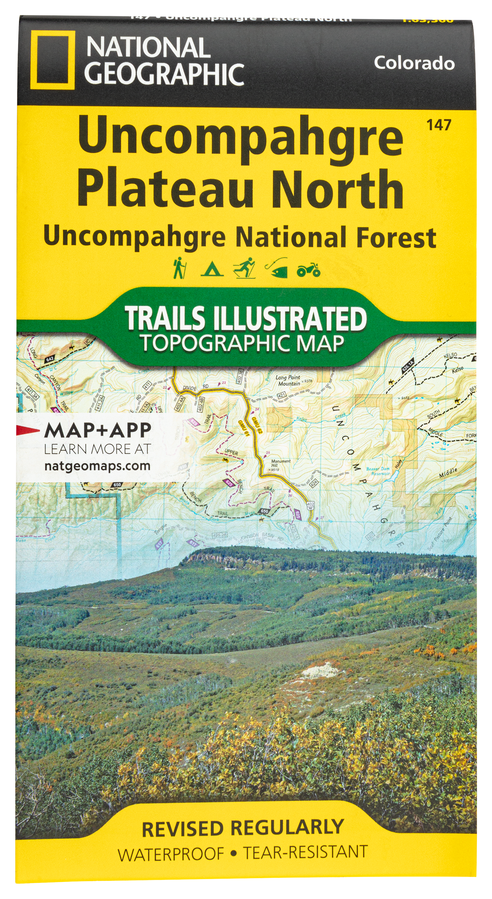 National Geographic National Forests Trails Illustrated Topographic Map Series - Colorado - Uncompahgre Plateau North - West - National Geographic