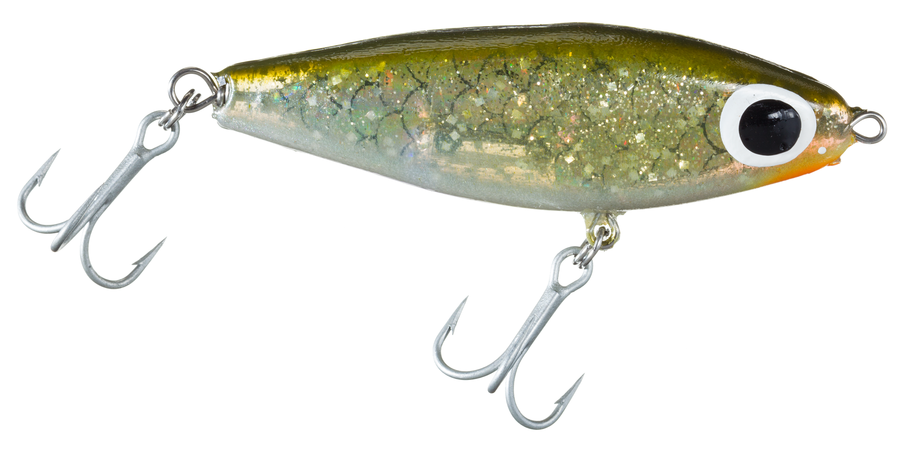 Paul Browns Soft-Dine - Green Back/Silver Whisker Glitter - 2-5/8